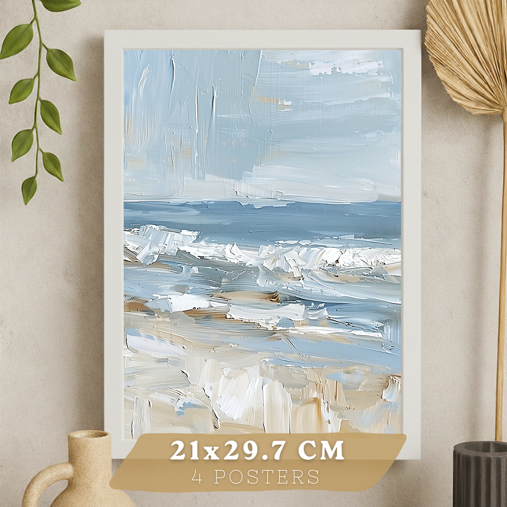 Nacnic Juego De 3 Cuadros De Playa, Mar, Costa Azul, Faro, Barca. Decoracion De Pared De Arte. Dia De Mar. Laminas Decorativas Pared Baño, Cocina,Salón Y Dormitorio