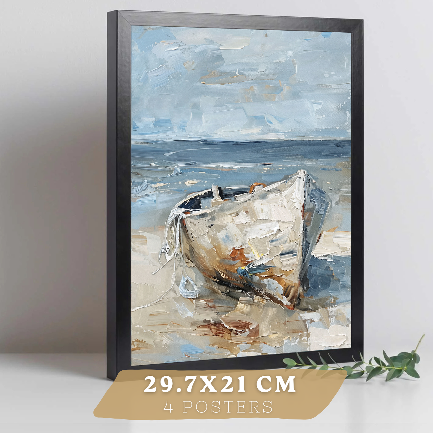 Nacnic Juego De 3 Cuadros De Playa, Mar, Golondrina, Atardecer. Decoracion De Pared De Arte. Dia De Mar. Laminas Decorativas Pared Baño, Cocina,Salón Y Dormitorio