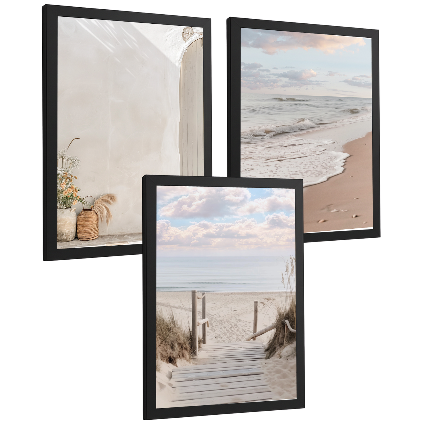 Nacnic Set De 3 Laminas Decorativas De Playa Mar. Laminas Decorativas Pared. Poster De Pared De Modernos. Cuadros Hogar. Laminas Decorativas Pared Para Salón Y Dormitorio