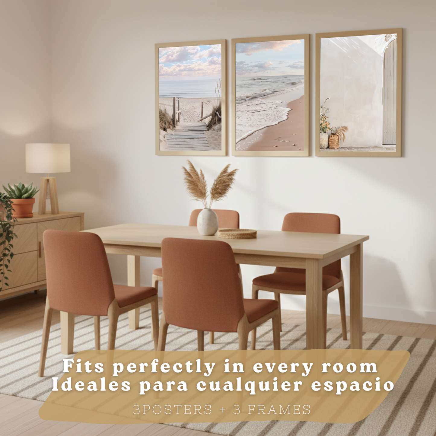 Nacnic Set De 3 Laminas Decorativas De Playa Mar. Laminas Decorativas Pared. Poster De Pared De Modernos. Cuadros Hogar. Laminas Decorativas Pared Para Salón Y Dormitorio