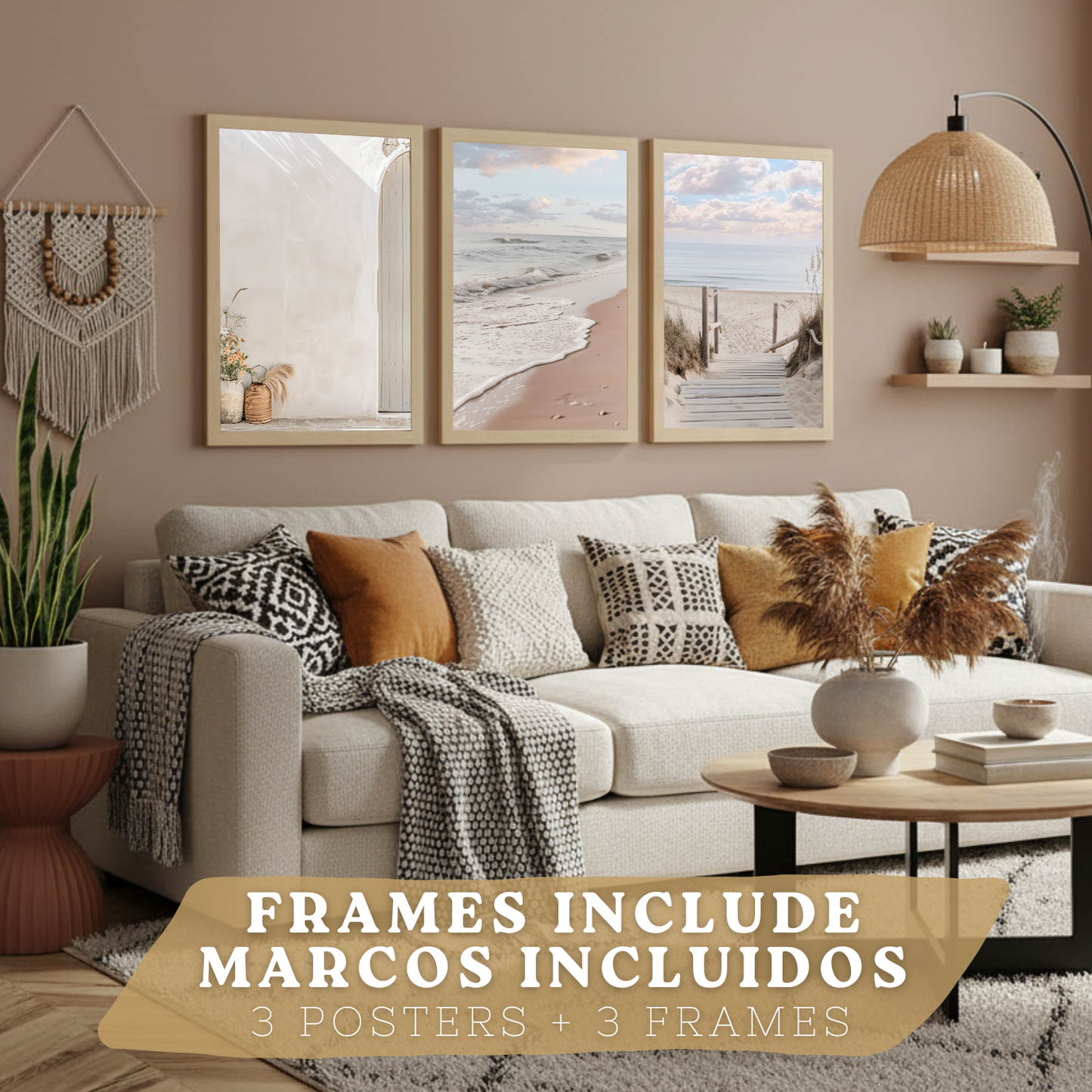 Nacnic Set De 3 Laminas Decorativas De Playa Mar. Laminas Decorativas Pared. Poster De Pared De Modernos. Cuadros Hogar. Laminas Decorativas Pared Para Salón Y Dormitorio