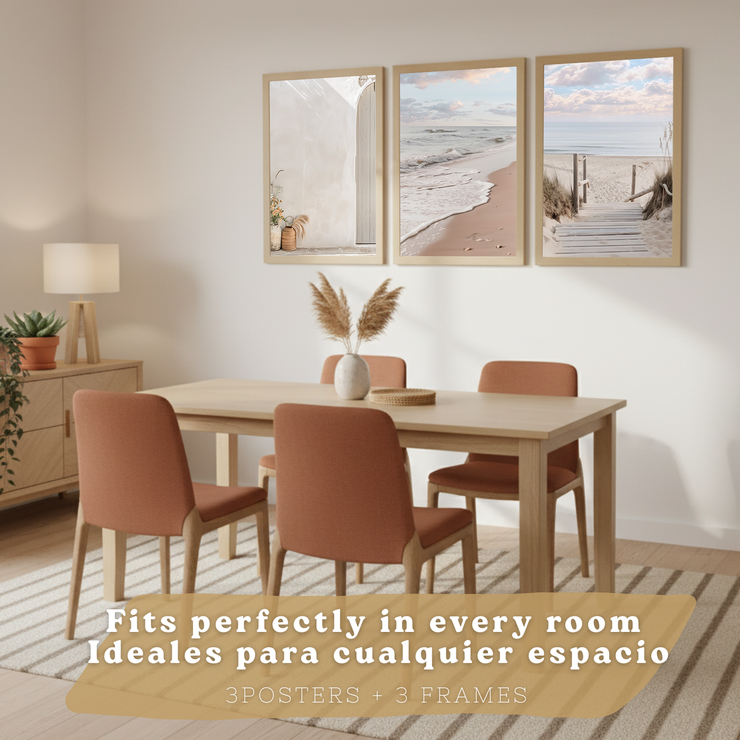 Nacnic Set De 3 Laminas Decorativas De Playa Mar. Laminas Decorativas Pared. Poster De Pared De Modernos. Cuadros Hogar. Laminas Decorativas Pared Para Salón Y Dormitorio