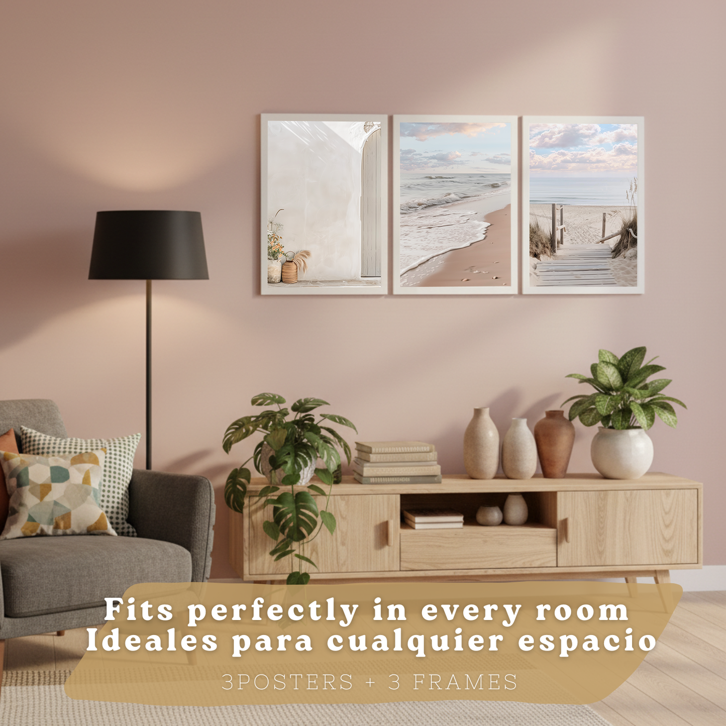 Nacnic Set De 3 Laminas Decorativas De Playa Mar. Laminas Decorativas Pared. Poster De Pared De Modernos. Cuadros Hogar. Laminas Decorativas Pared Para Salón Y Dormitorio