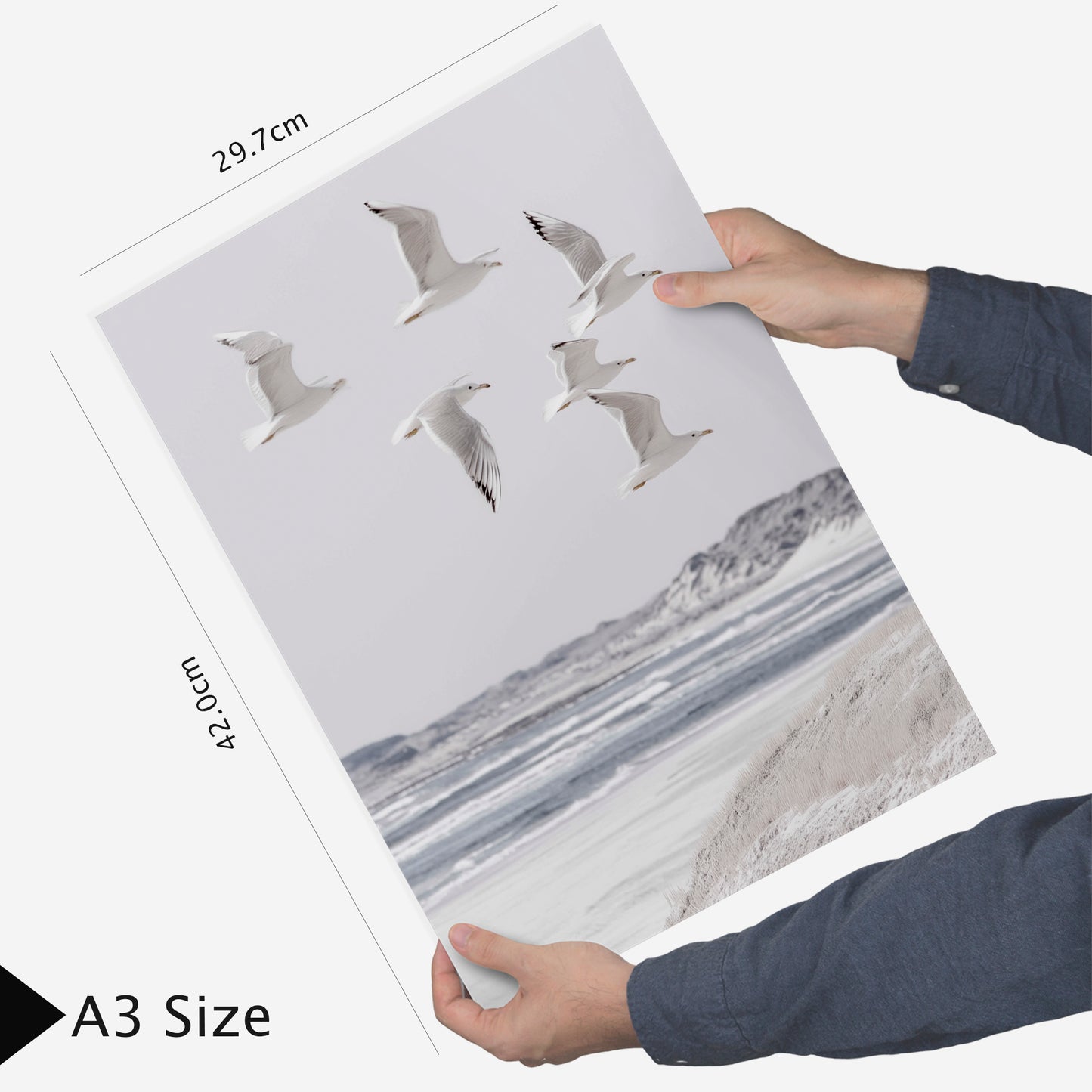 Nacnic 6 cuadros decorativos modernos de mar, playa, atardecer. Posters paisajes decorativos. Laminas Decorativas Pared. Cuadros Baño, hogar, salón y dormitorio.