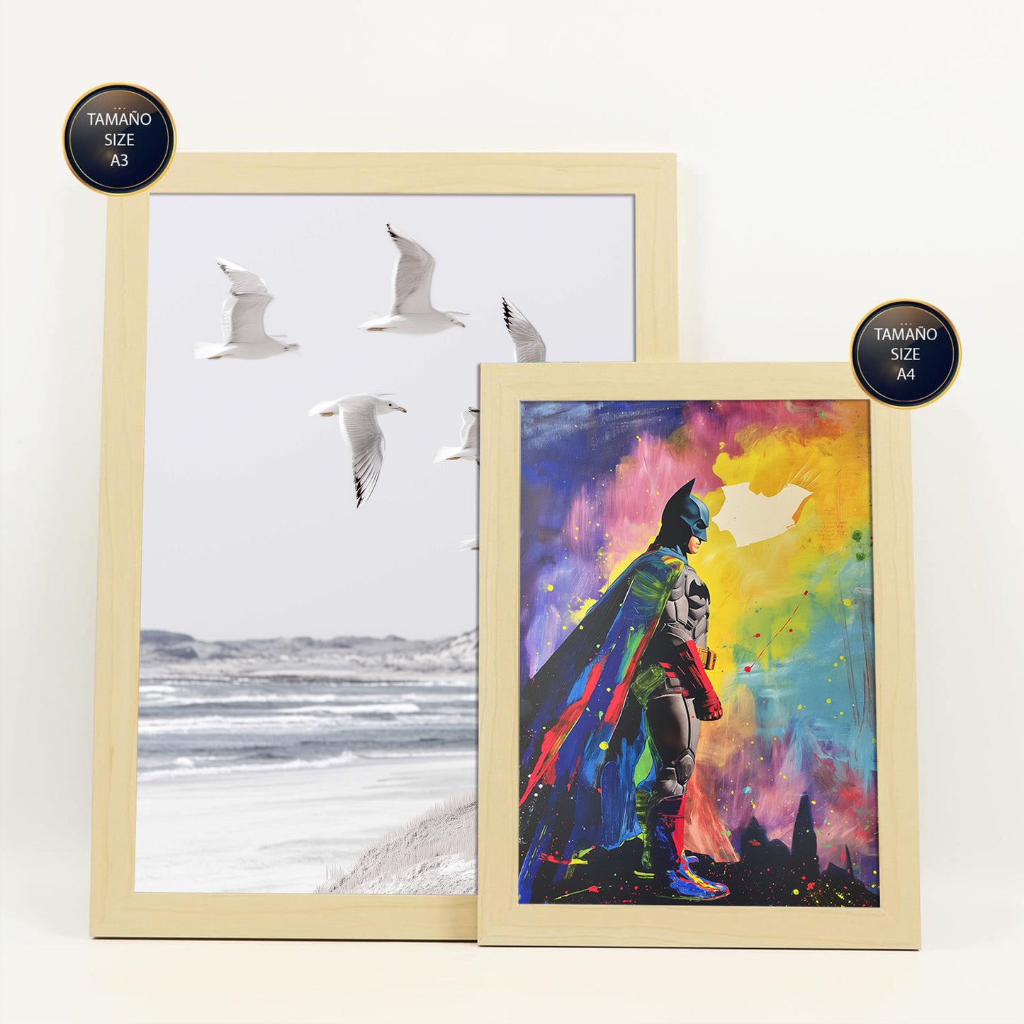 Nacnic 6 cuadros decorativos modernos de mar, playa, atardecer. Posters paisajes decorativos. Laminas Decorativas Pared. Cuadros Baño, hogar, salón y dormitorio.