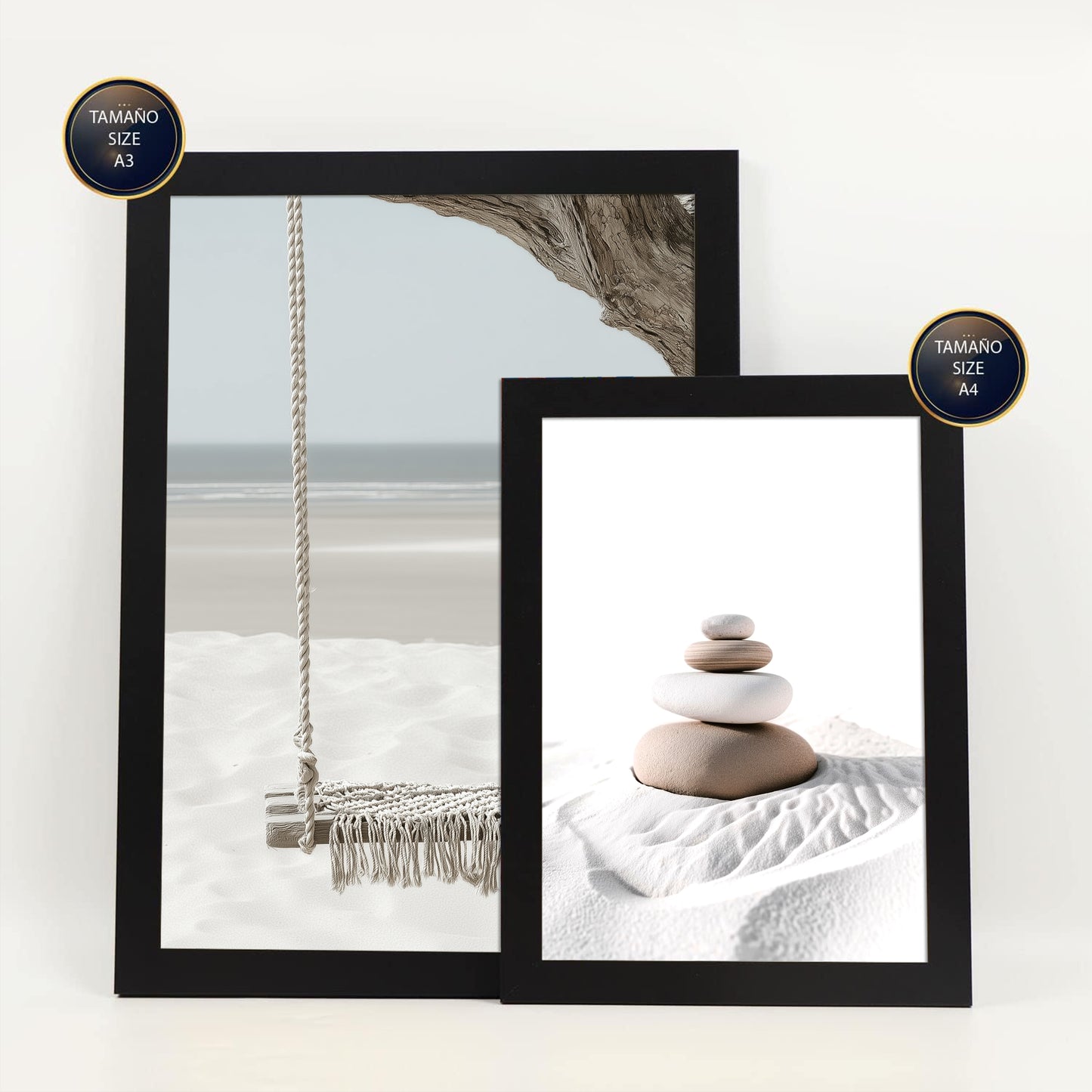 Nacnic 6 cuadros decorativos modernos de mar, playa, atardecer Posters paisajes decorativos Laminas Decorativas maritimas Pared. Cuadros Baño, salón y dormitorio.