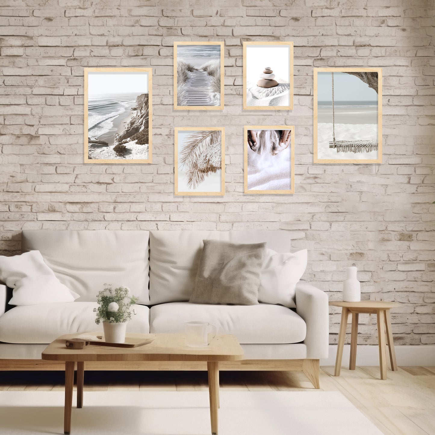 Nacnic 6 cuadros decorativos modernos de mar, playa, atardecer Posters paisajes decorativos Laminas Decorativas maritimas Pared. Cuadros Baño, salón y dormitorio.