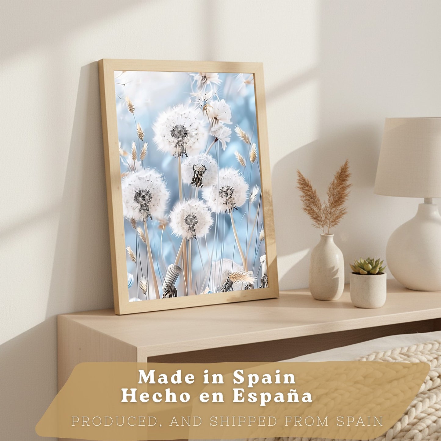 Set de 3 laminas decorativas Floral azul  Cuadros Salon modernos - Posters decorativos Azules Decoración Dormitorios.