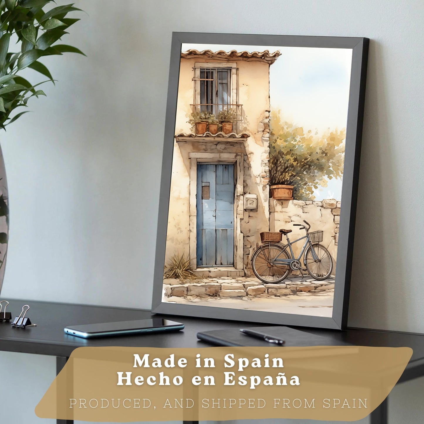 Set de 3 laminas decorativas pared maritimo, relax. Cuadros Salon modernos - Posters decorativos azules en acuarela. Mediterraneo. Decoración Dormitorios.