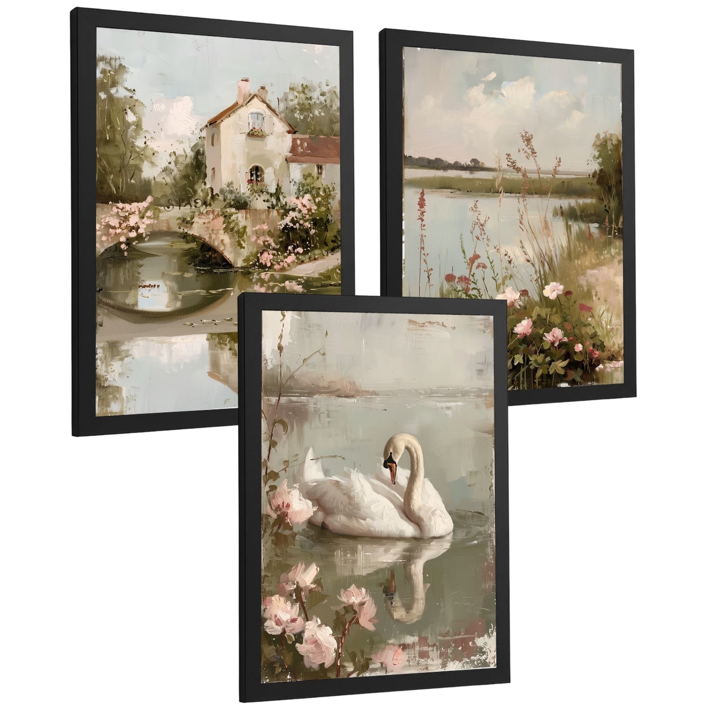 Set de 3 laminas decorativas pared Pintura Oleo Salon modernos Posters, cuadros decorativos Impresionistas. Matisse Decoración Dormitorios Sala de estar