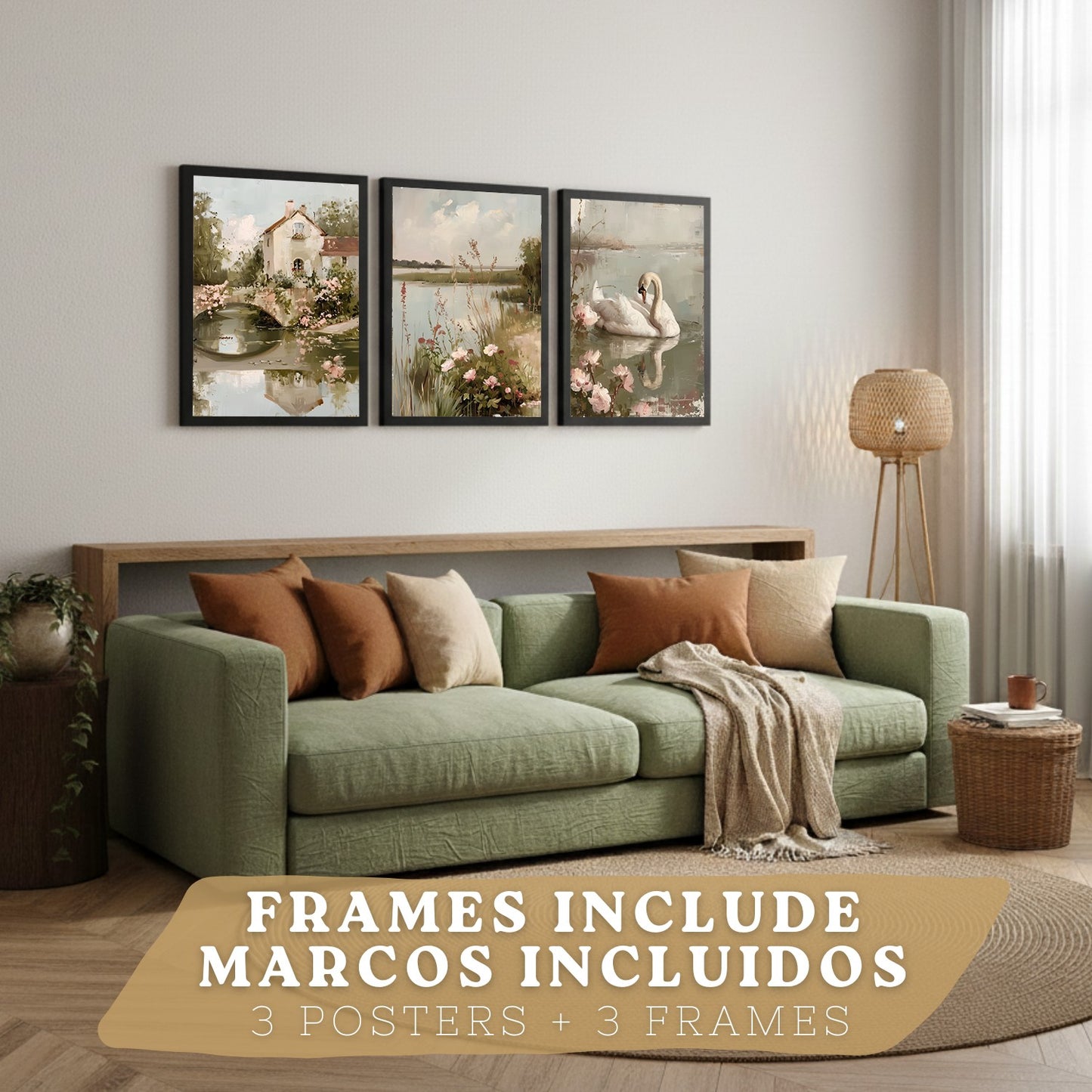 Set de 3 laminas decorativas pared Pintura Oleo Salon modernos Posters, cuadros decorativos Impresionistas. Matisse Decoración Dormitorios Sala de estar