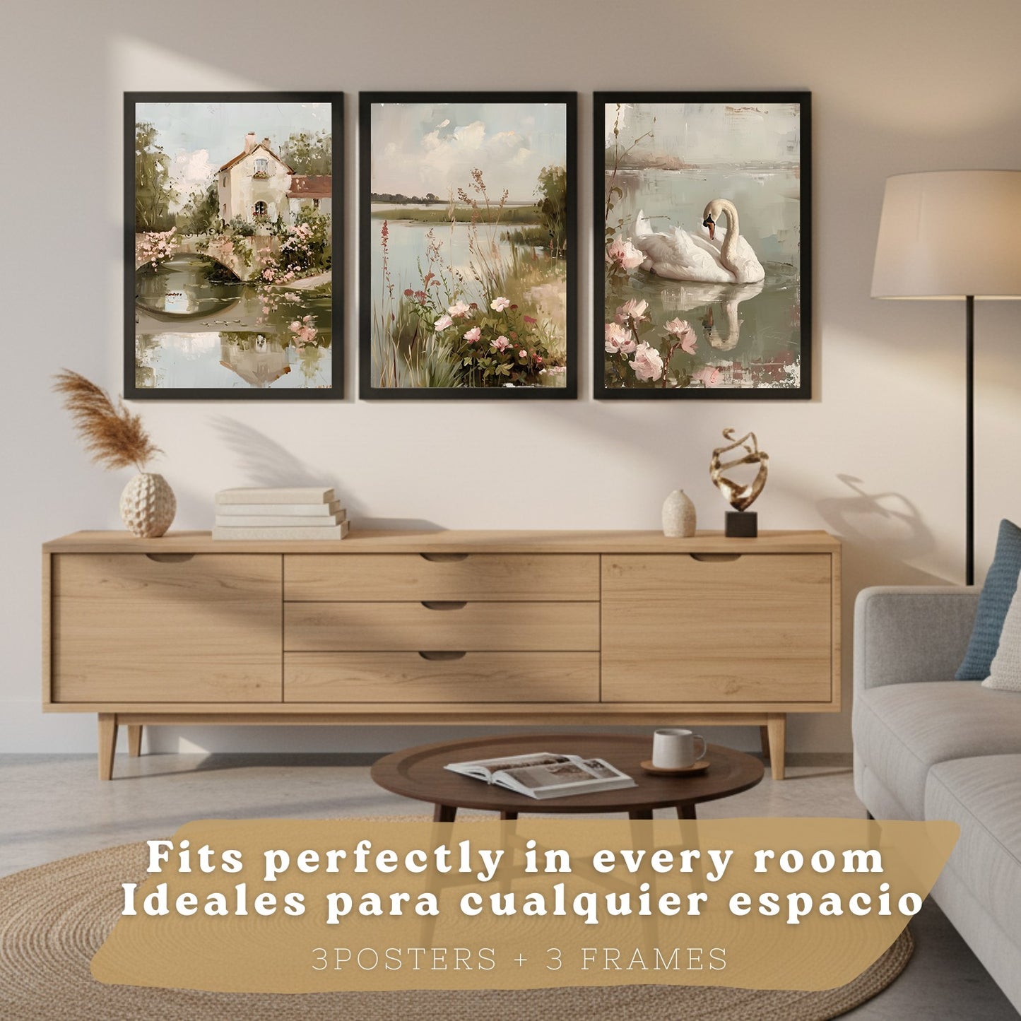 Set de 3 laminas decorativas pared Pintura Oleo Salon modernos Posters, cuadros decorativos Impresionistas. Matisse Decoración Dormitorios Sala de estar