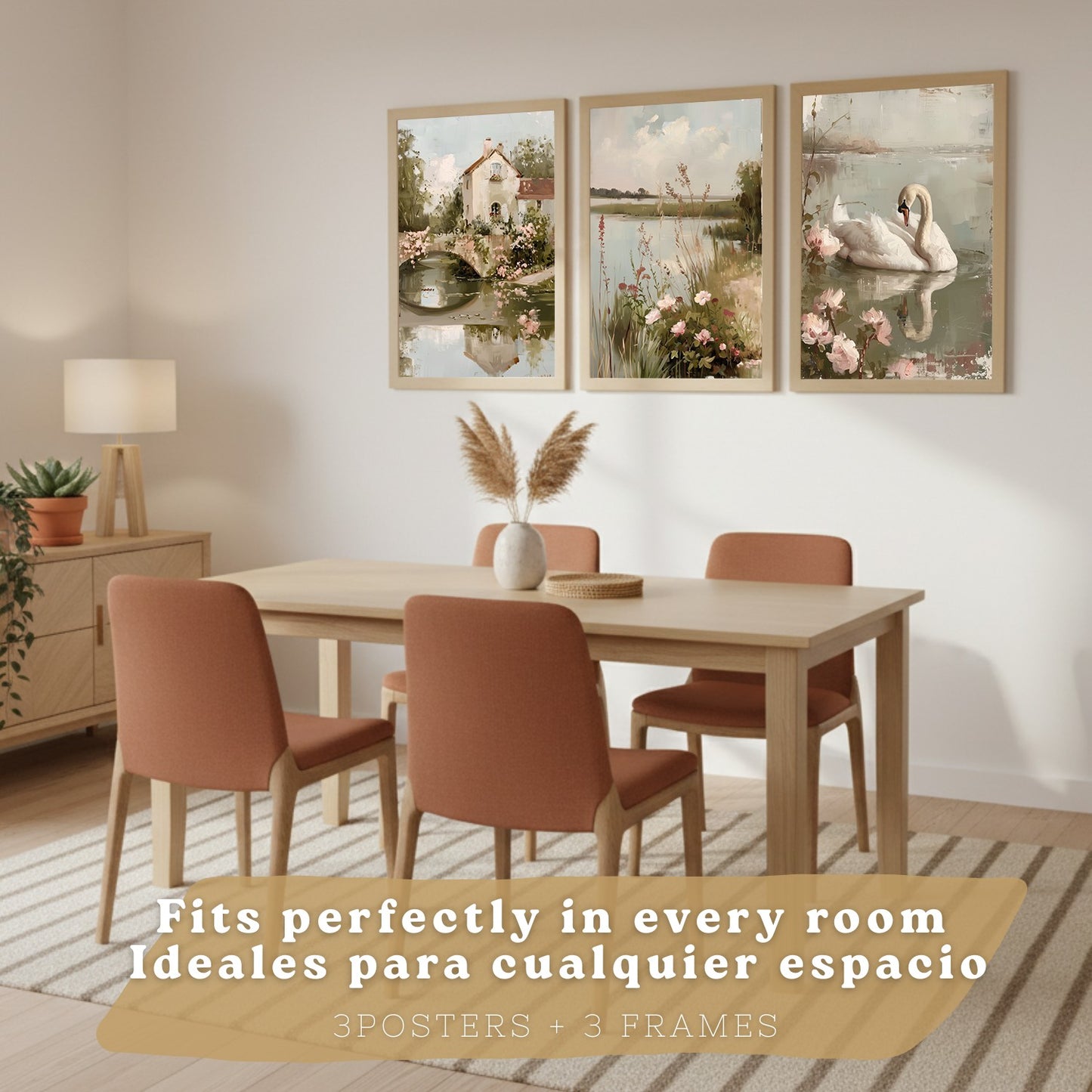 Set de 3 laminas decorativas pared Pintura Oleo Salon modernos Posters, cuadros decorativos Impresionistas. Matisse Decoración Dormitorios Sala de estar