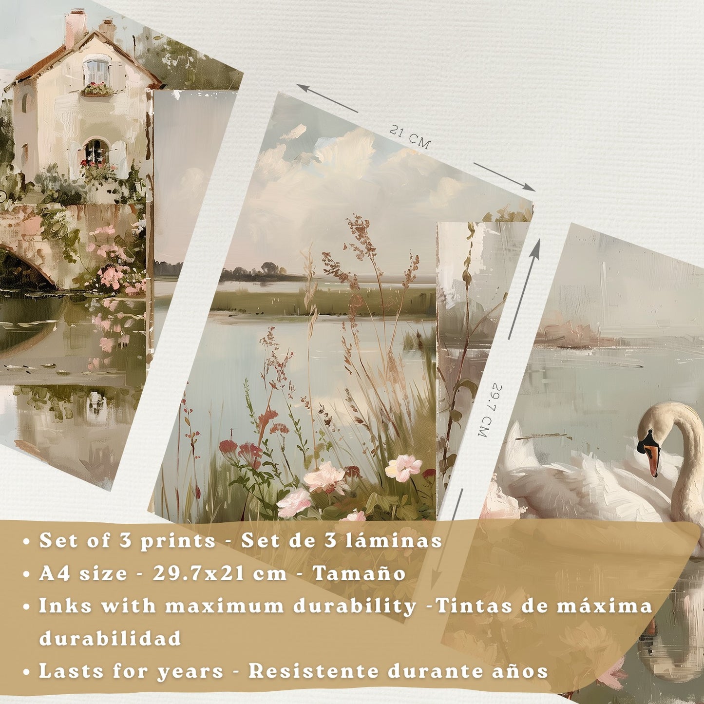 Set de 3 laminas decorativas pared Pintura Oleo Salon modernos Posters, cuadros decorativos Impresionistas. Matisse Decoración Dormitorios Sala de estar