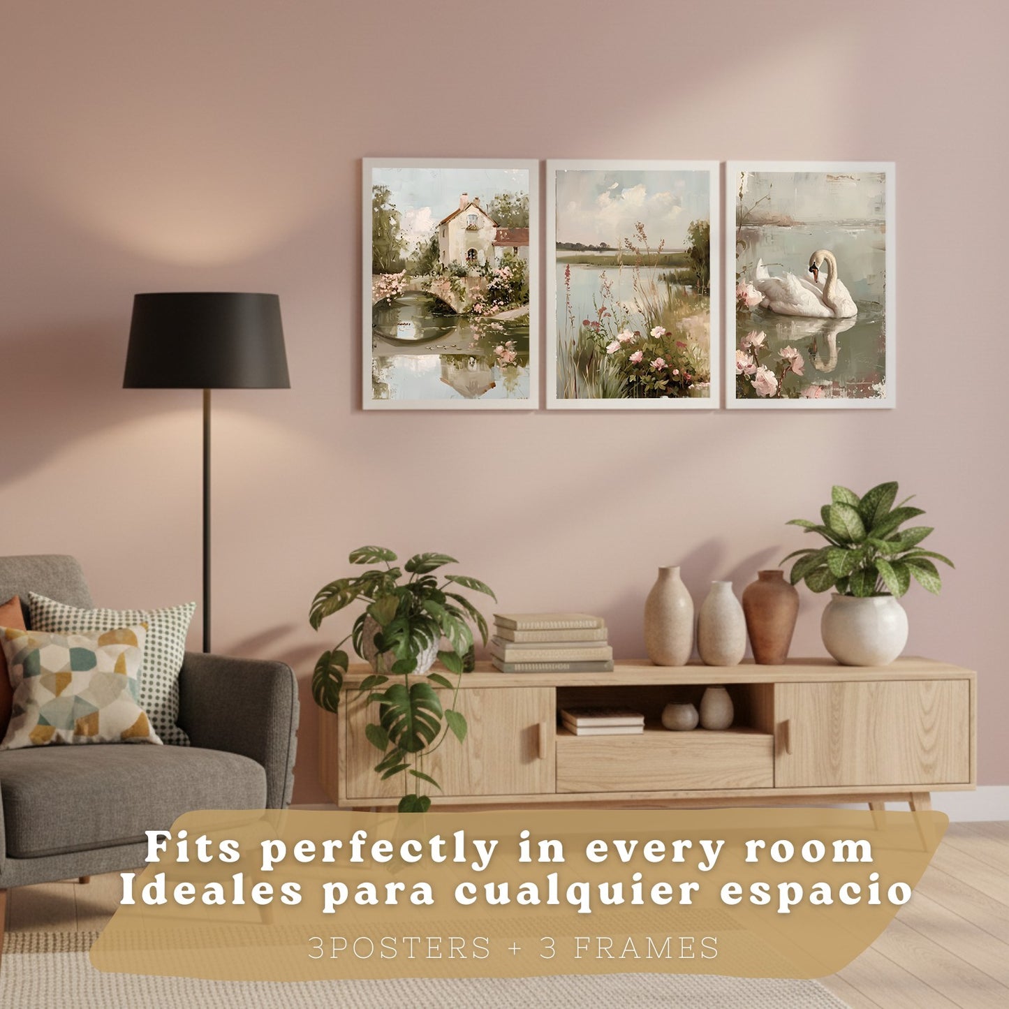 Set de 3 laminas decorativas pared Pintura Oleo Salon modernos Posters, cuadros decorativos Impresionistas. Matisse Decoración Dormitorios Sala de estar