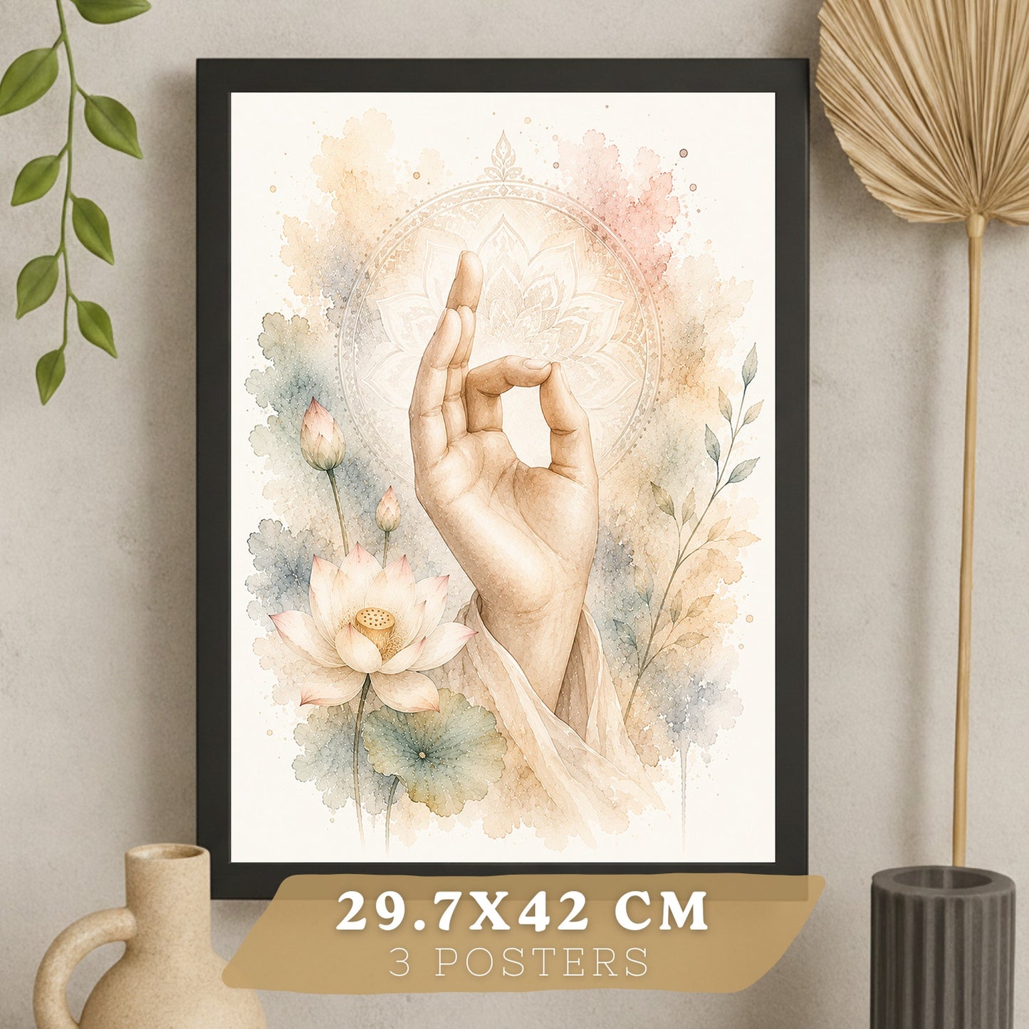 Posters Espirituales con Buda, Yin Yang y Arte de Meditación