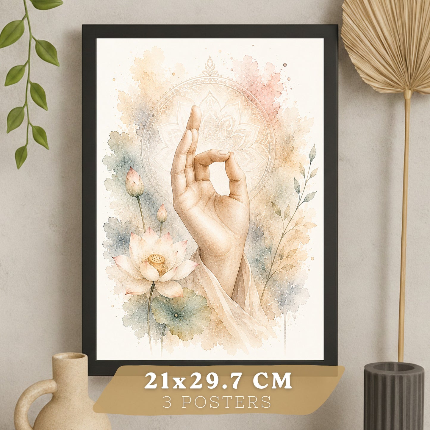 Posters Espirituales con Buda, Yin Yang y Arte de Meditación