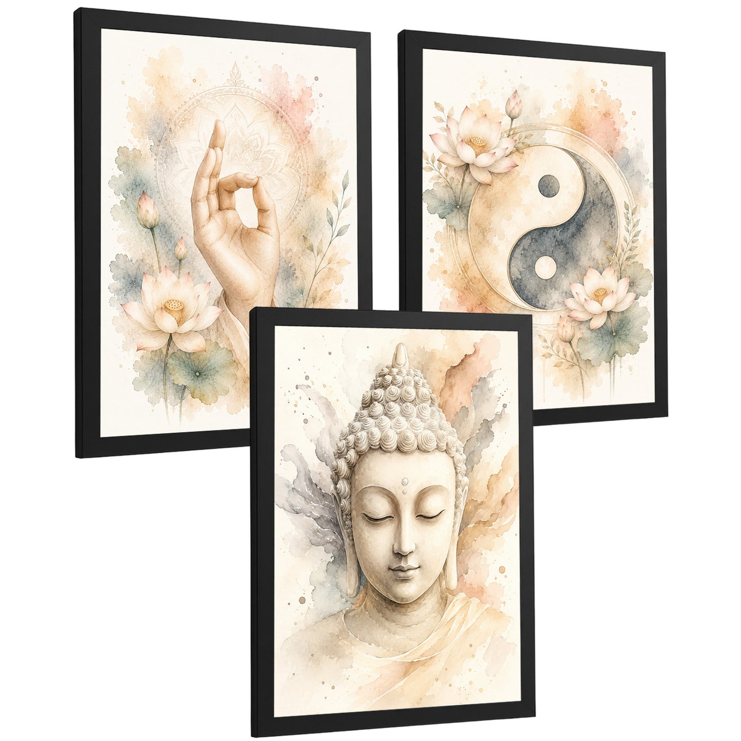 Posters Espirituales con Buda, Yin Yang y Arte de Meditación
