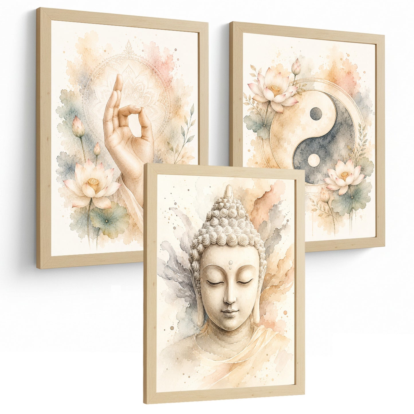 Posters Espirituales con Buda, Yin Yang y Arte de Meditación