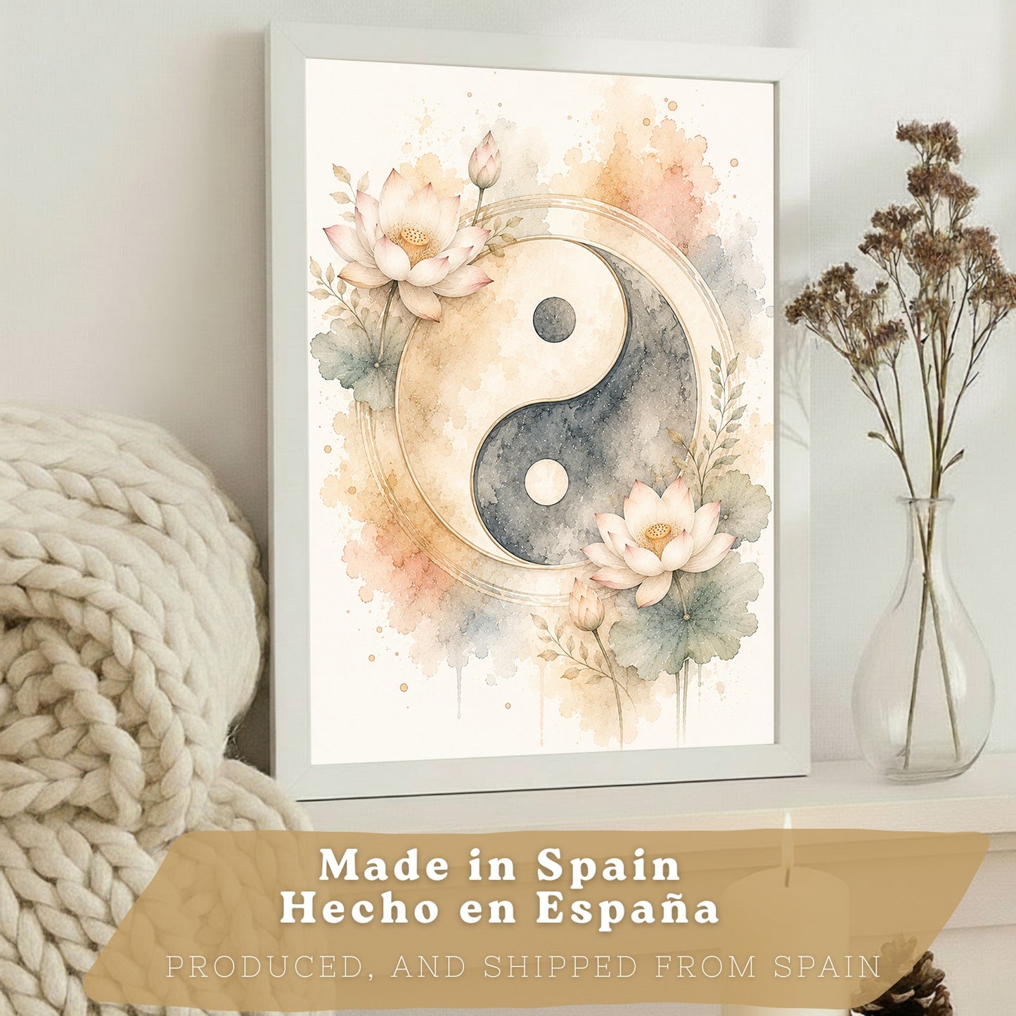 Posters Espirituales con Buda, Yin Yang y Arte de Meditación