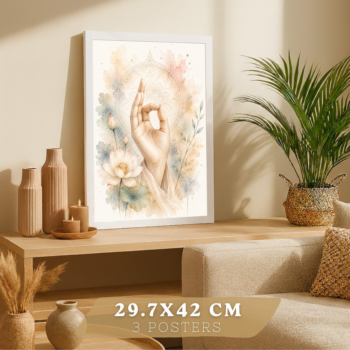 Posters Espirituales con Buda, Yin Yang y Arte de Meditación