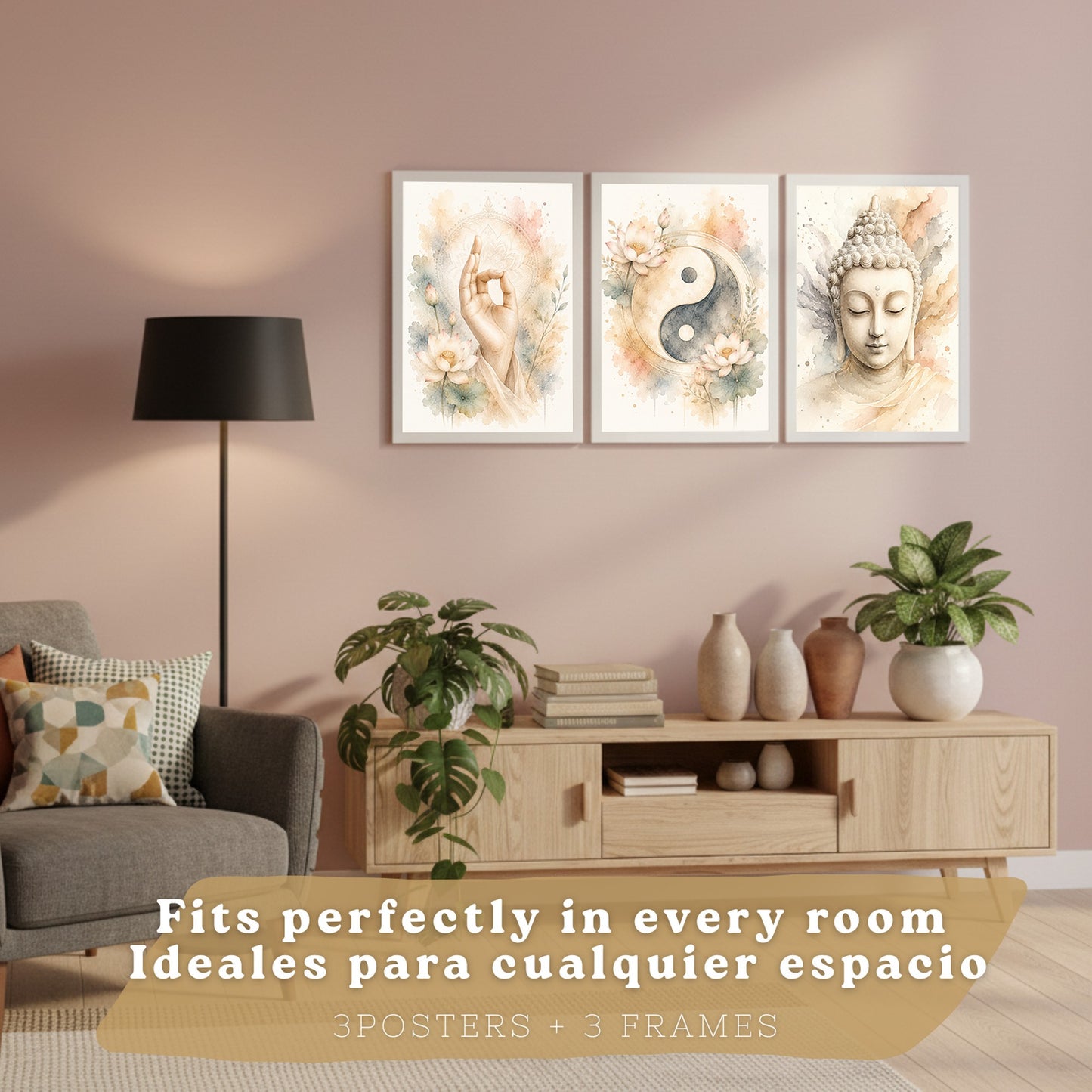 Posters Espirituales con Buda, Yin Yang y Arte de Meditación