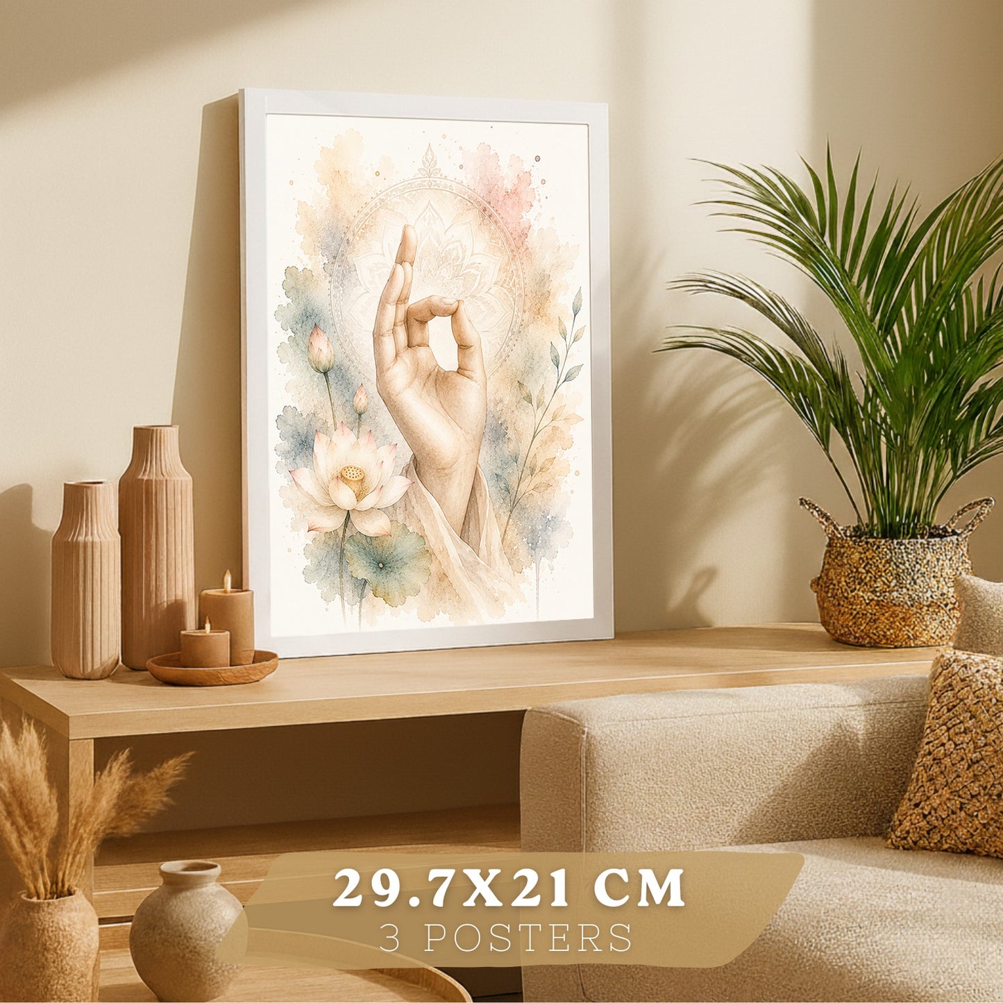 Posters Espirituales con Buda, Yin Yang y Arte de Meditación