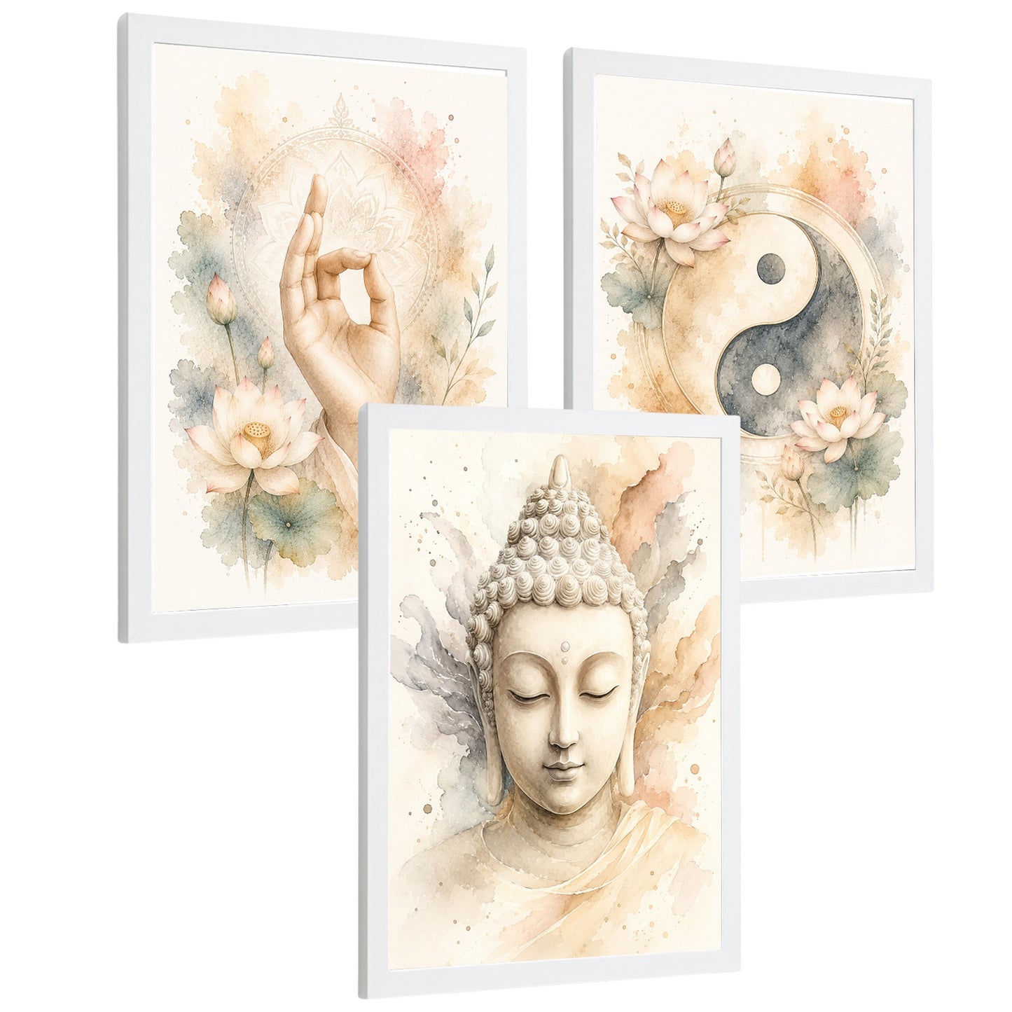 Posters Espirituales con Buda, Yin Yang y Arte de Meditación