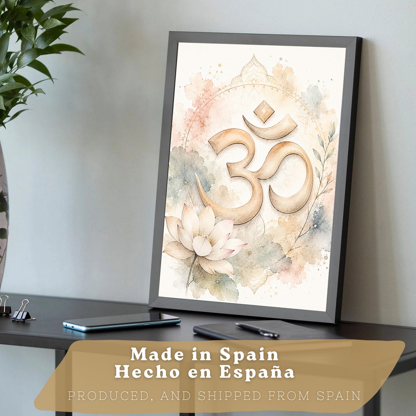 Posters Espirituales con Símbolo Om, Buda y Árbol de la Vida