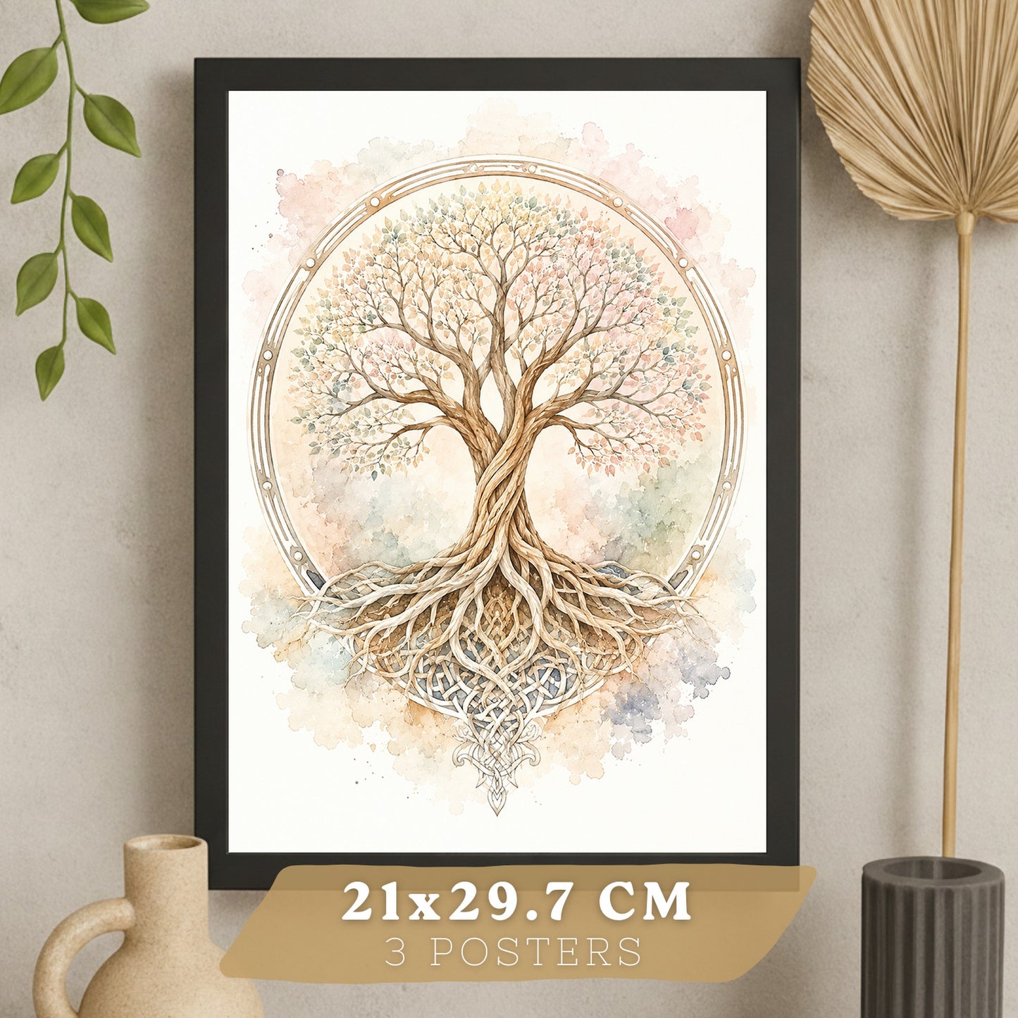 Posters Espirituales con Buda, Ganesha y Arte del Árbol de la Vida