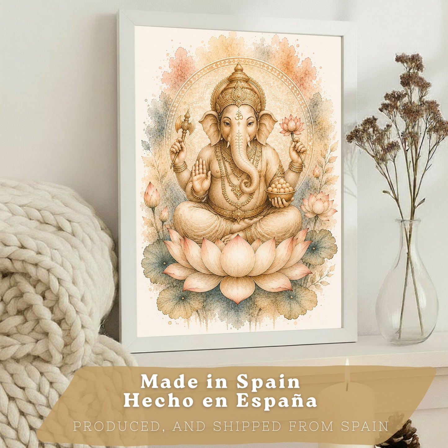 Posters Espirituales con Buda, Ganesha y Arte del Árbol de la Vida