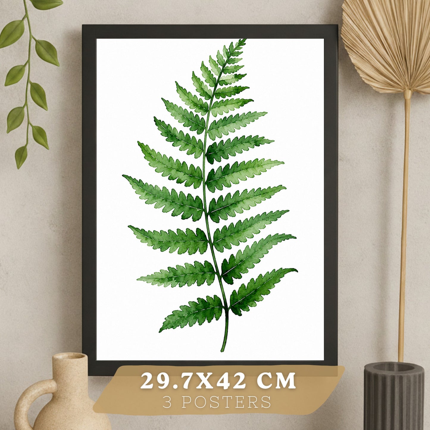 Posters Botánicos Tropicales Arte de Helecho Hoja de Plátano Monstera