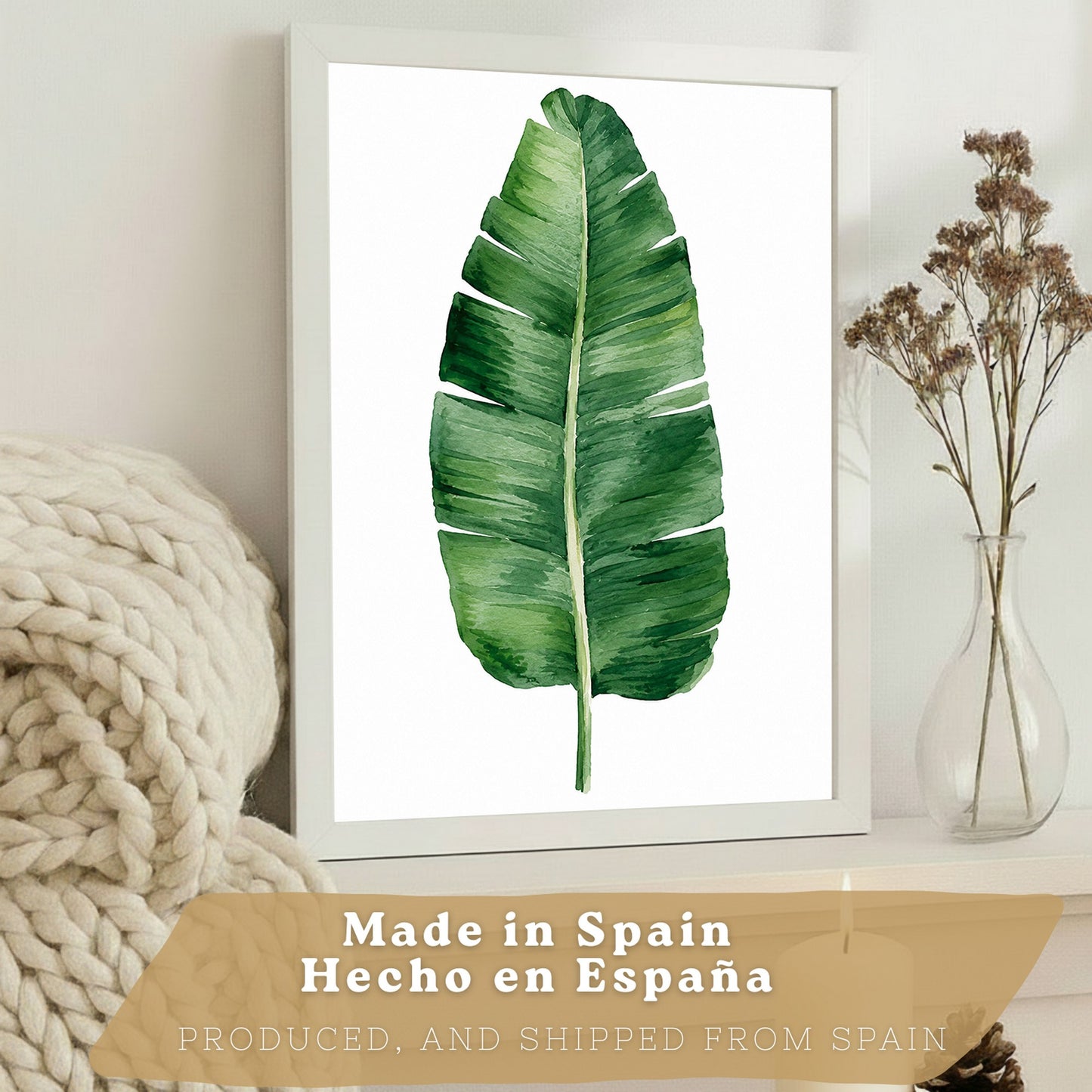 Posters Botánicos Tropicales Arte de Helecho Hoja de Plátano Monstera