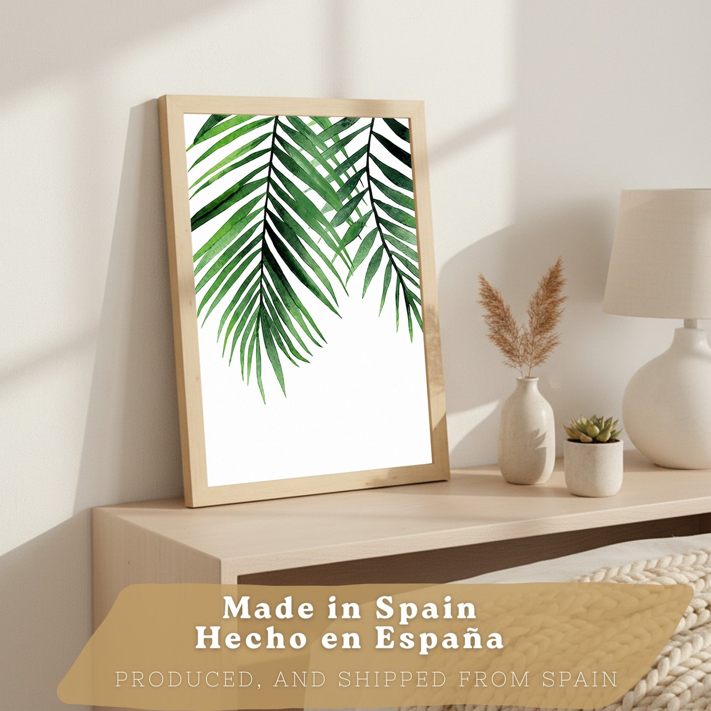 Posters de Hojas Tropicales Monstera, Palma y Hoja de Banano