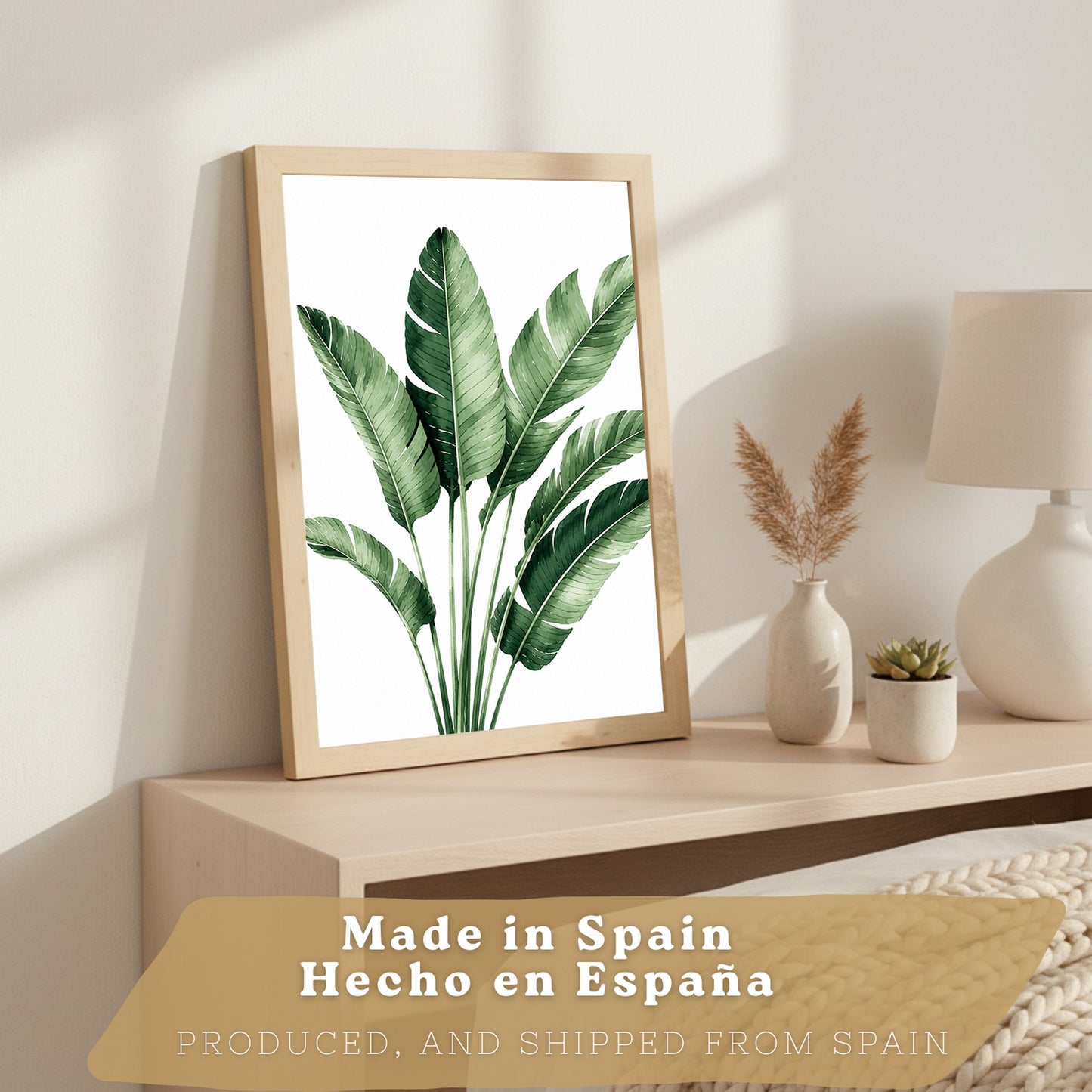 Posters decorativas Botánicos Tropicales con Monstera, Cactus y Palma