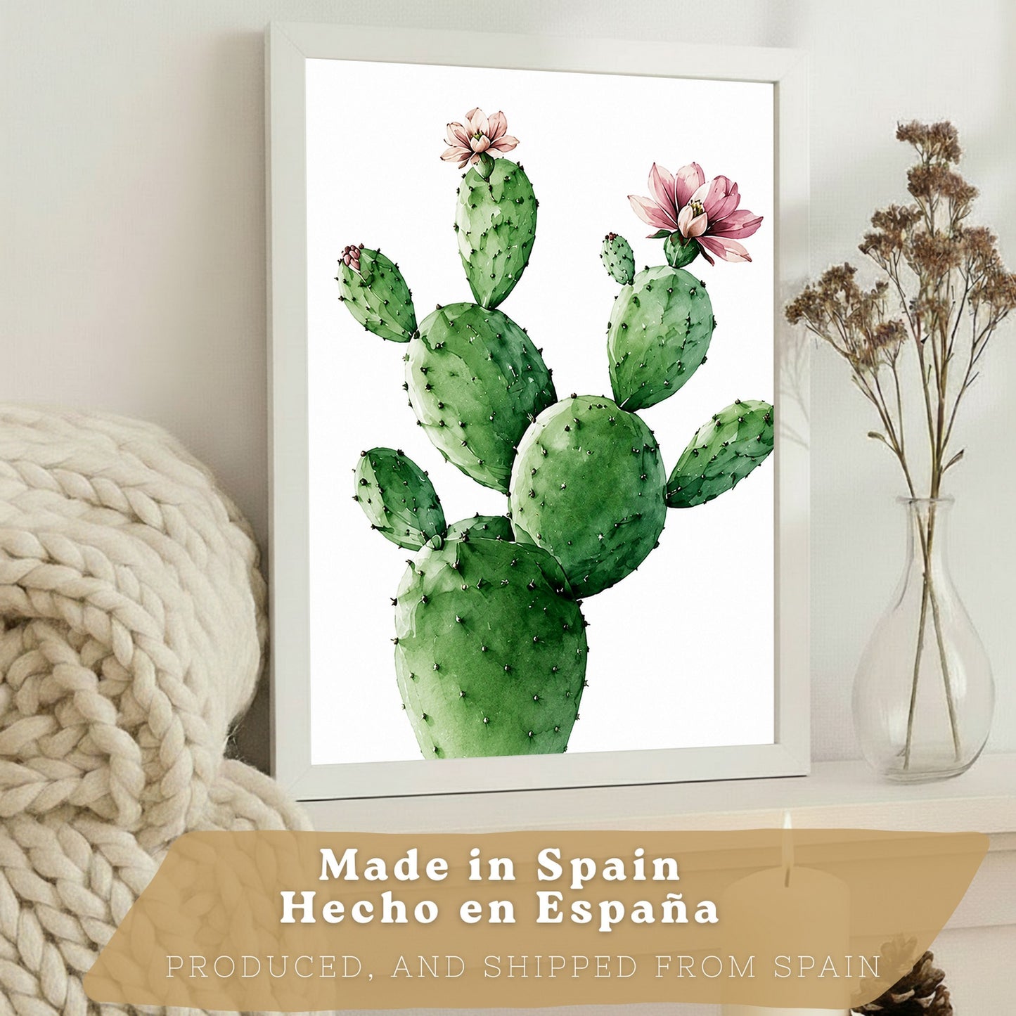 Posters decorativas Botánicos Tropicales con Monstera, Cactus y Palma