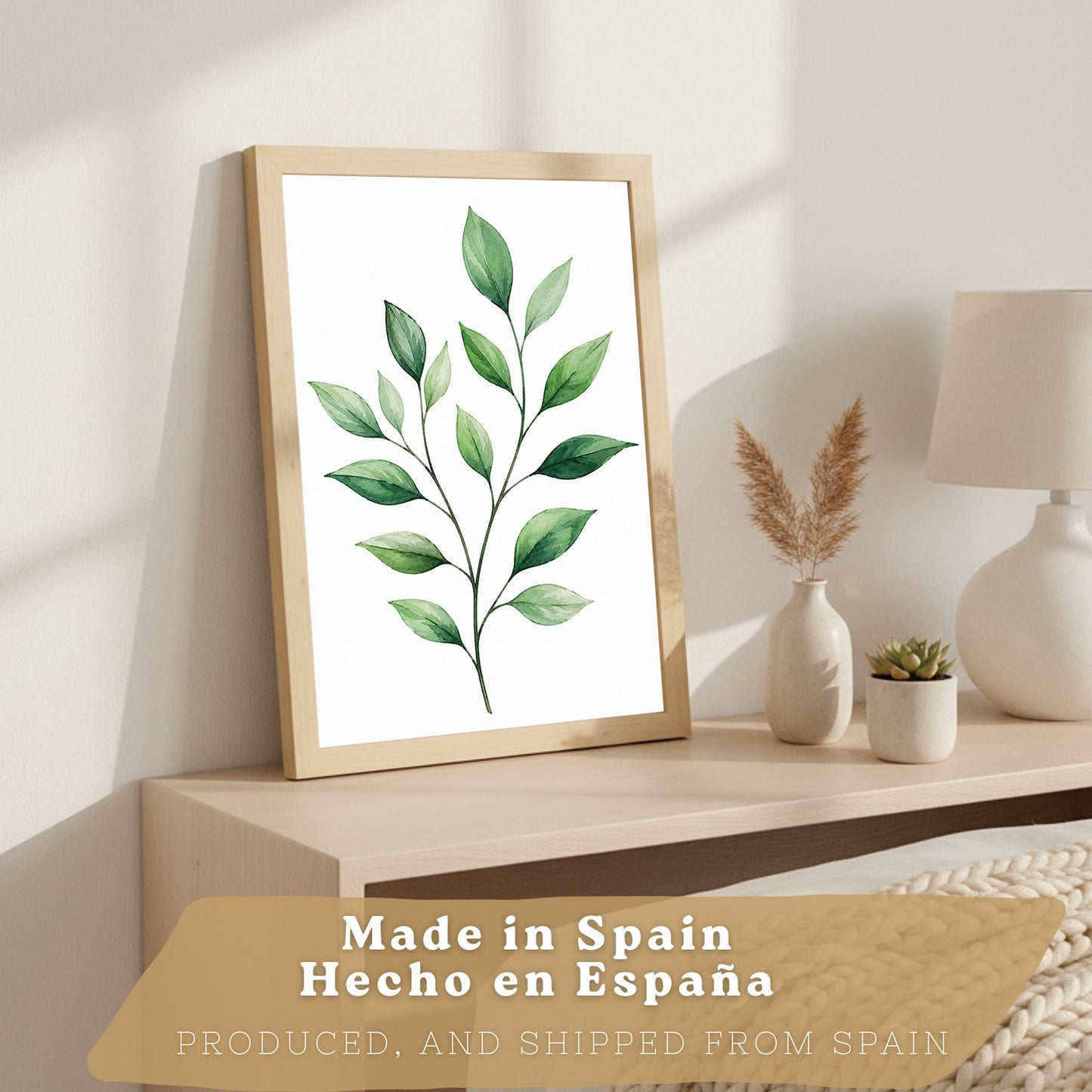 Posters de Hojas de Eucalipto con Arte Botánico Acuarela