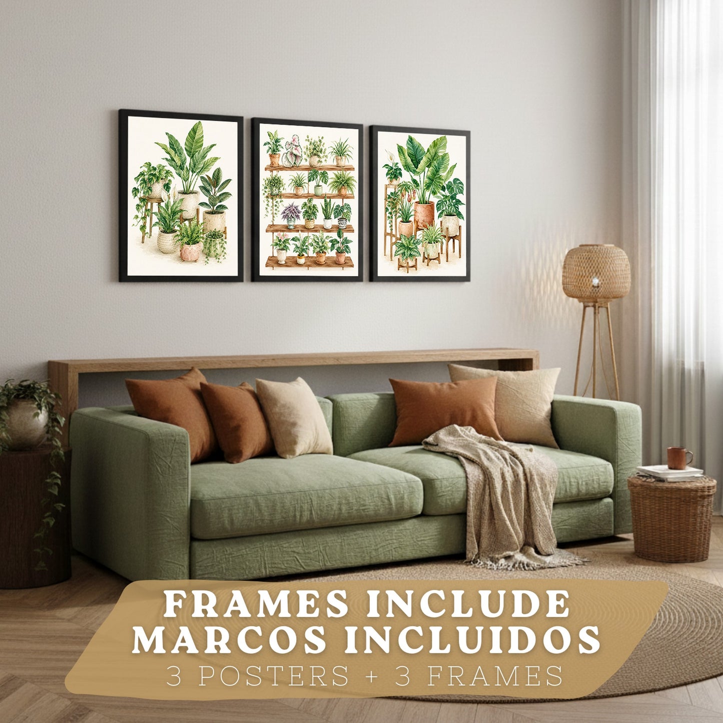 Posters de Plantas de Interior con Arte Botánico Tropical
