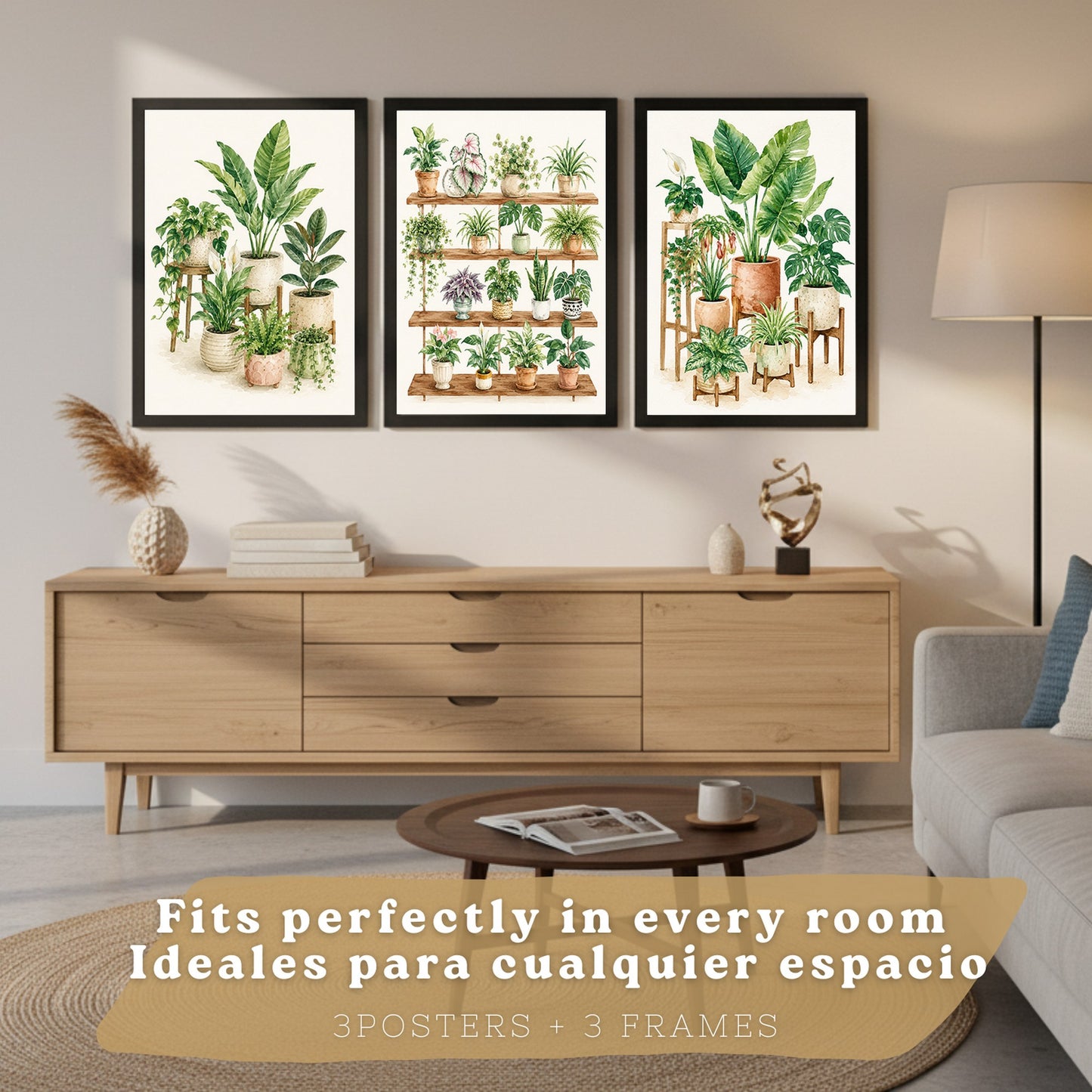 Posters de Plantas de Interior con Arte Botánico Tropical