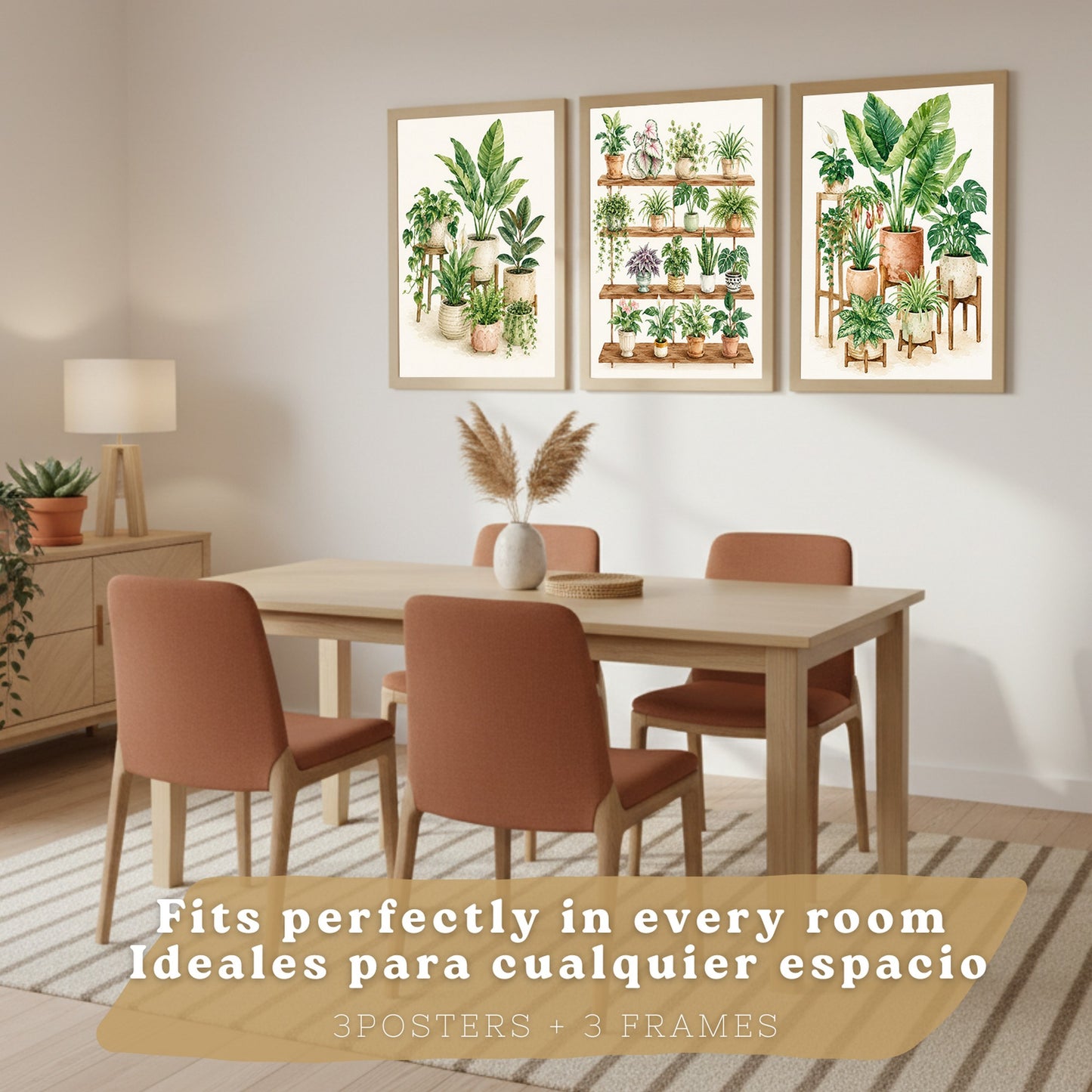 Posters de Plantas de Interior con Arte Botánico Tropical