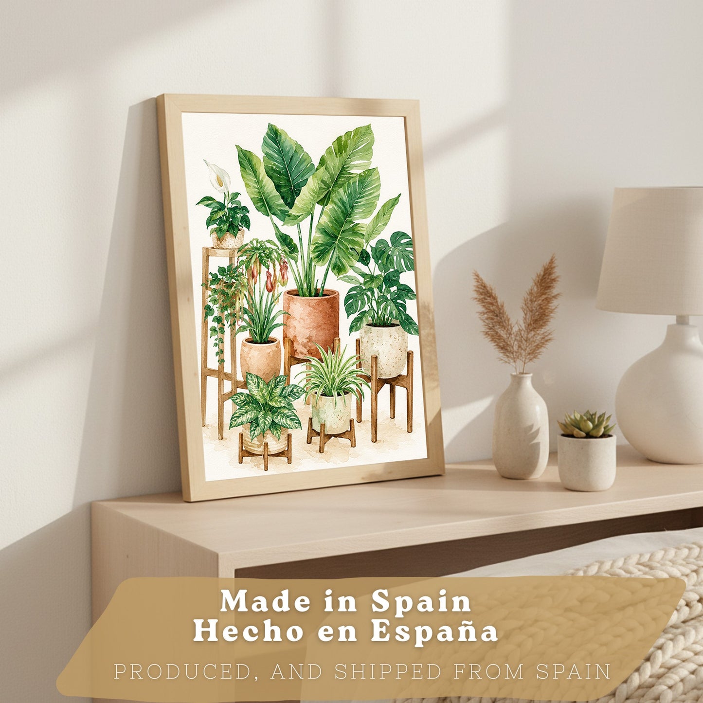 Posters de Plantas de Interior con Arte Botánico Tropical