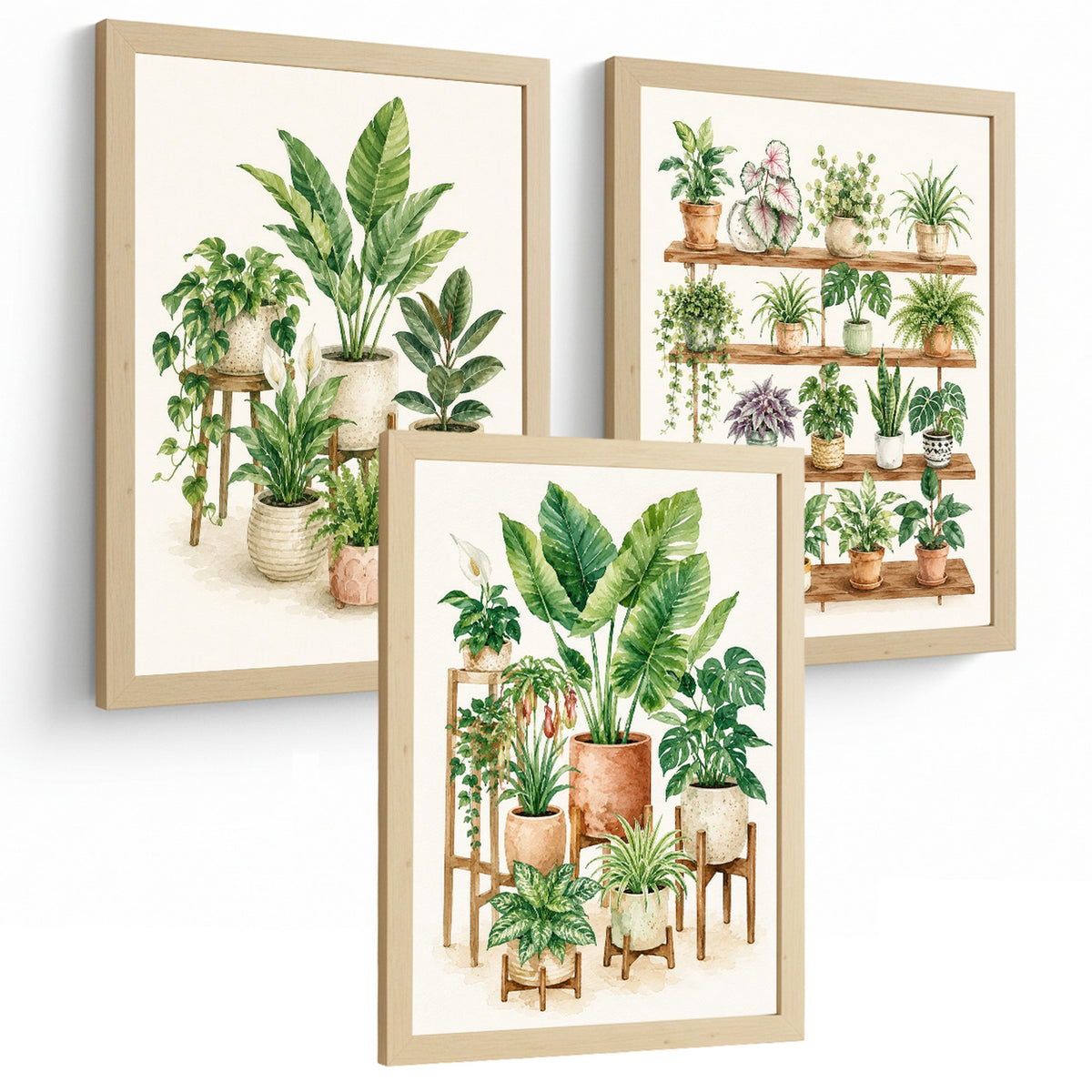Posters de Plantas de Interior con Arte Botánico Tropical