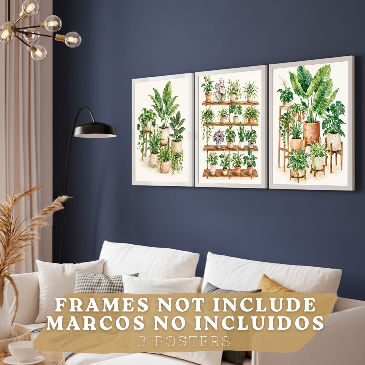 Posters de Plantas de Interior con Arte Botánico Tropical