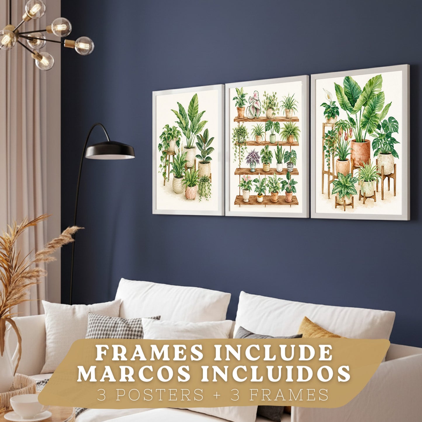 Posters de Plantas de Interior con Arte Botánico Tropical