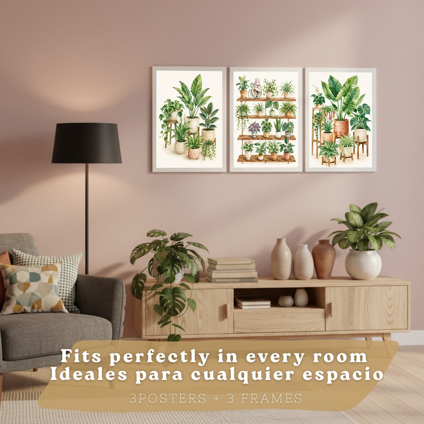 Posters de Plantas de Interior con Arte Botánico Tropical