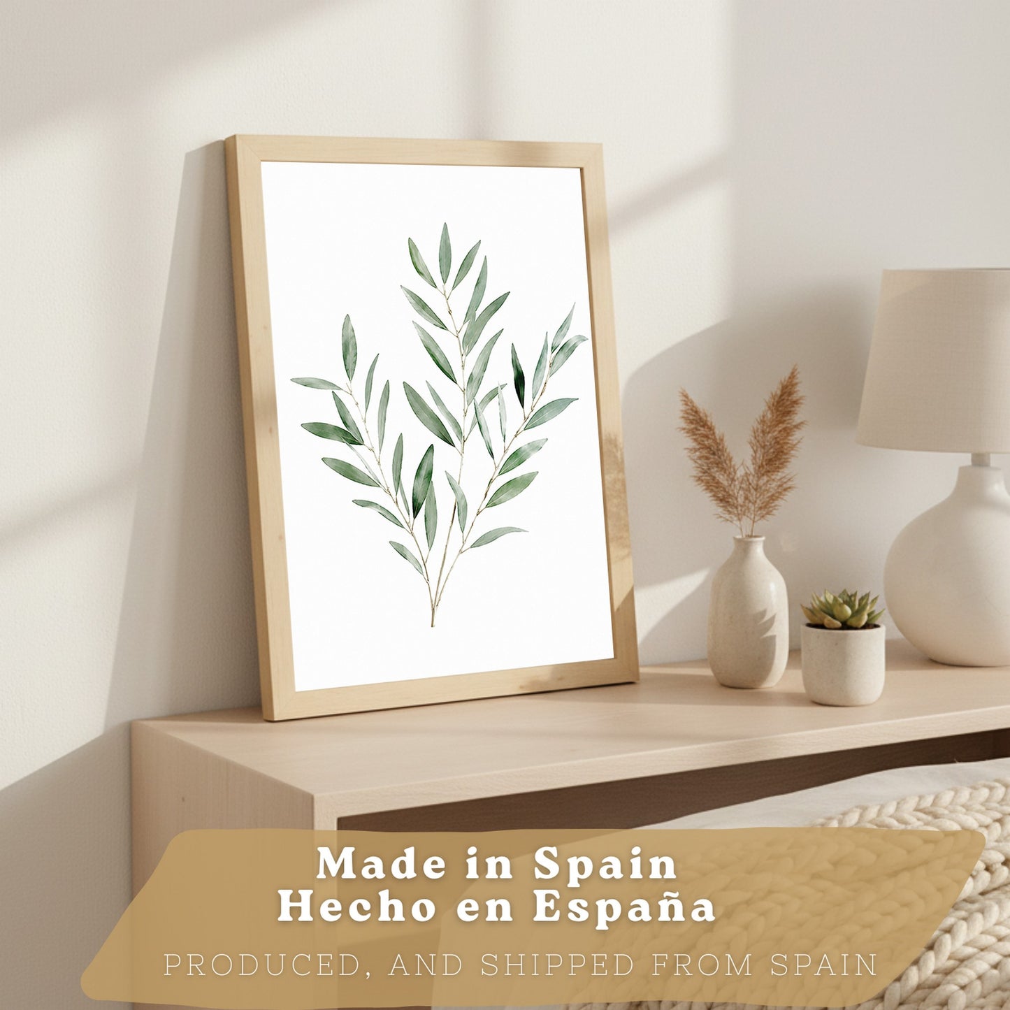 Posters Botánicos de Eucalipto con Arte Minimalista de Hojas Verdes