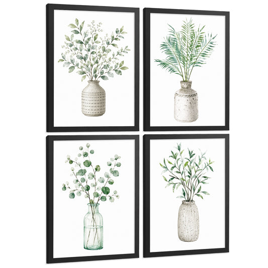 Posters Botánicos con Eucalipto y Hojas Tropicales