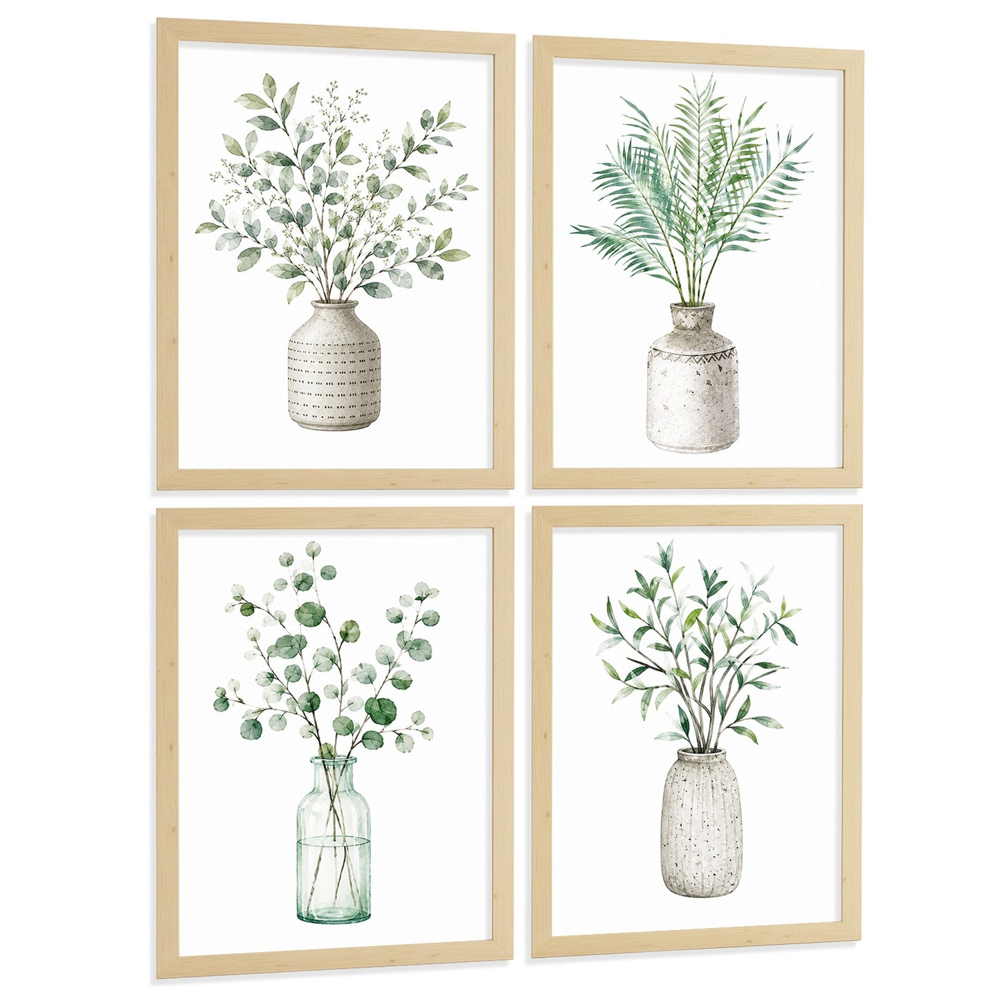 Posters Botánicos con Eucalipto y Hojas Tropicales