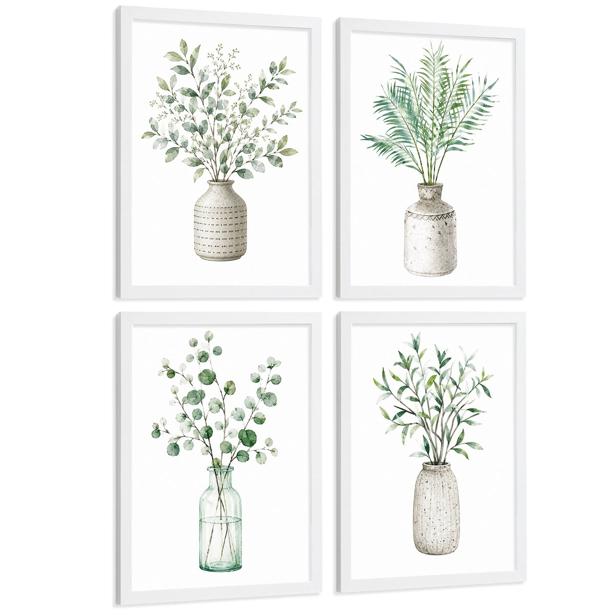 Posters Botánicos con Eucalipto y Hojas Tropicales