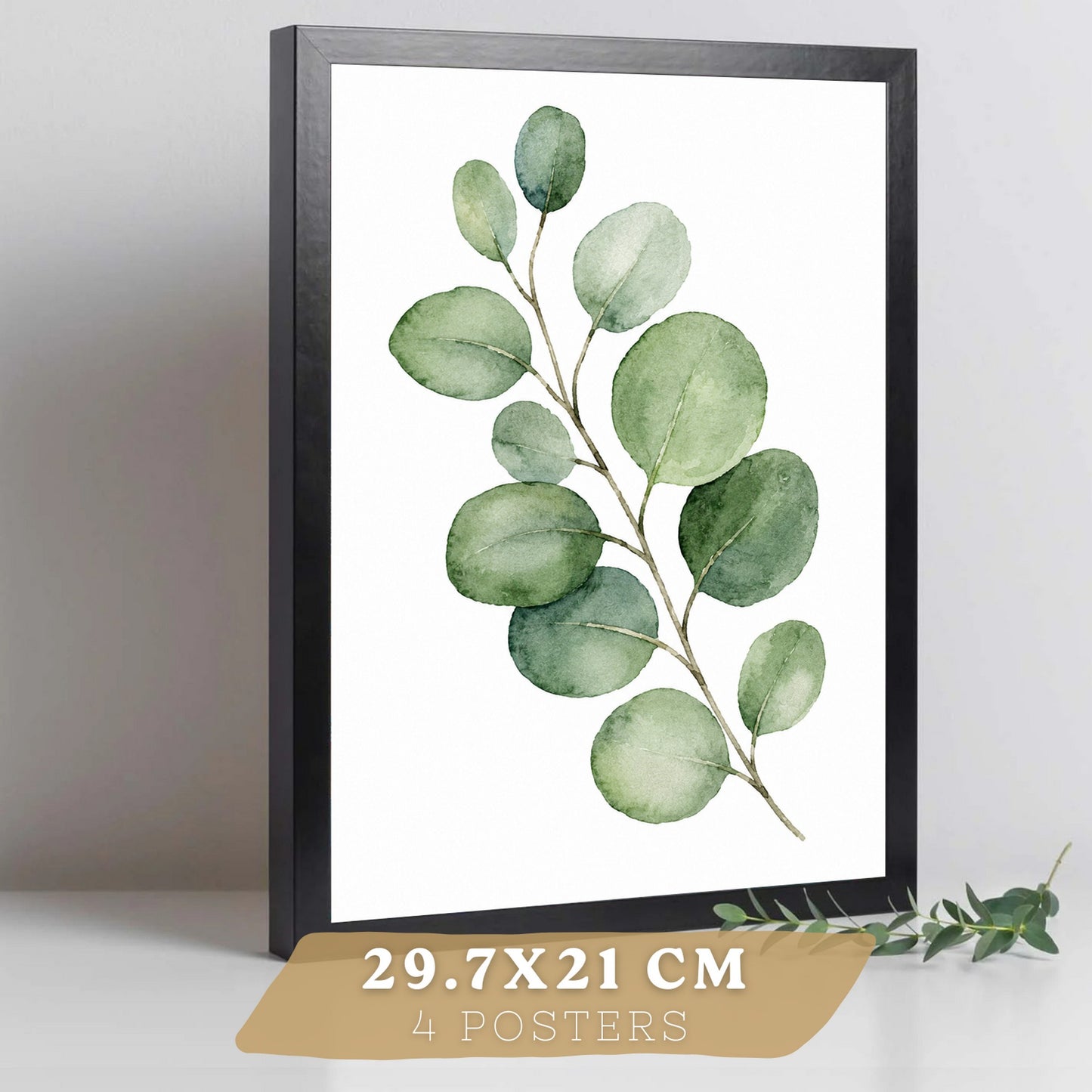 Posters Botánicos Tropicales con Helecho, Monstera y Eucalipto